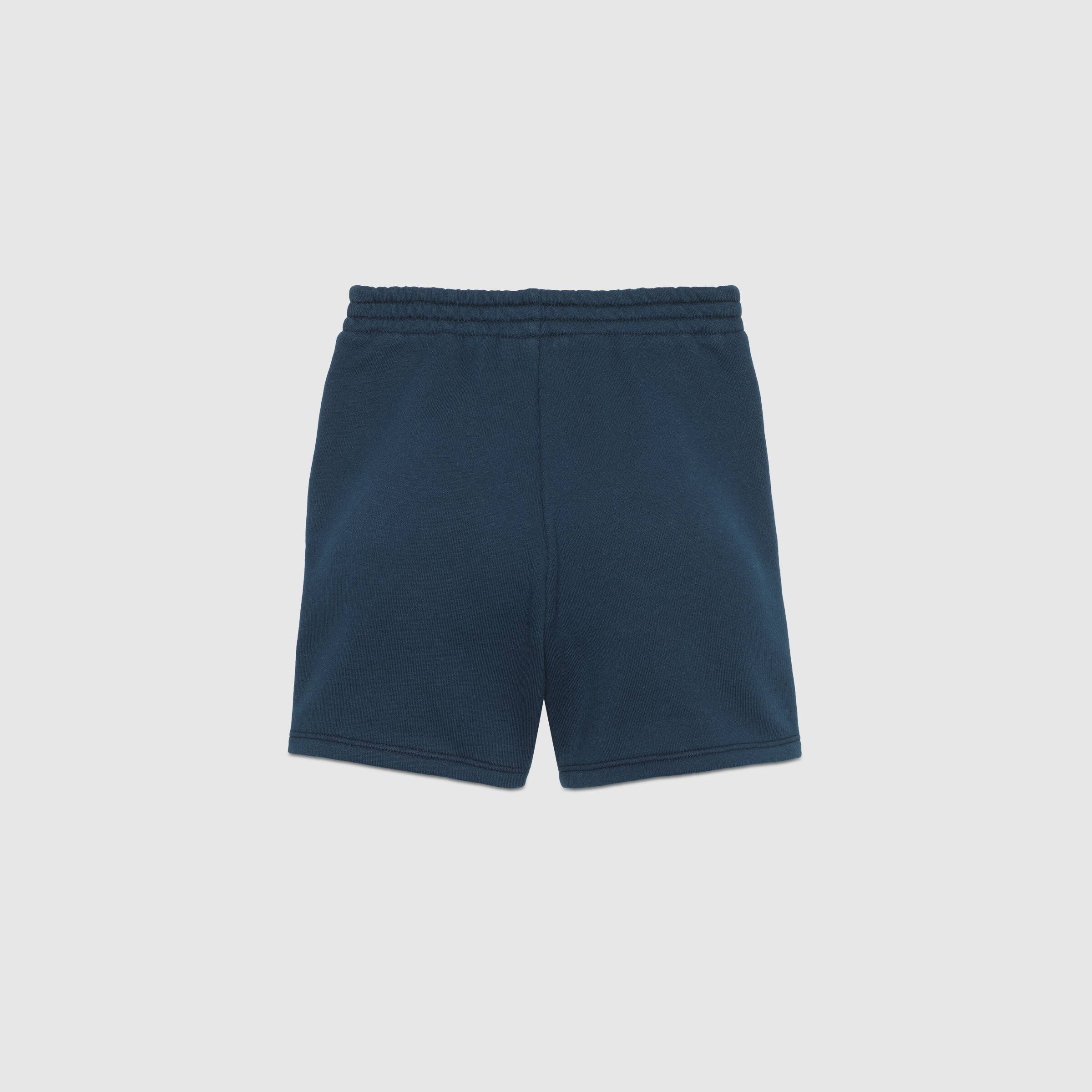 Boys Blue Logo Cotton Shorts