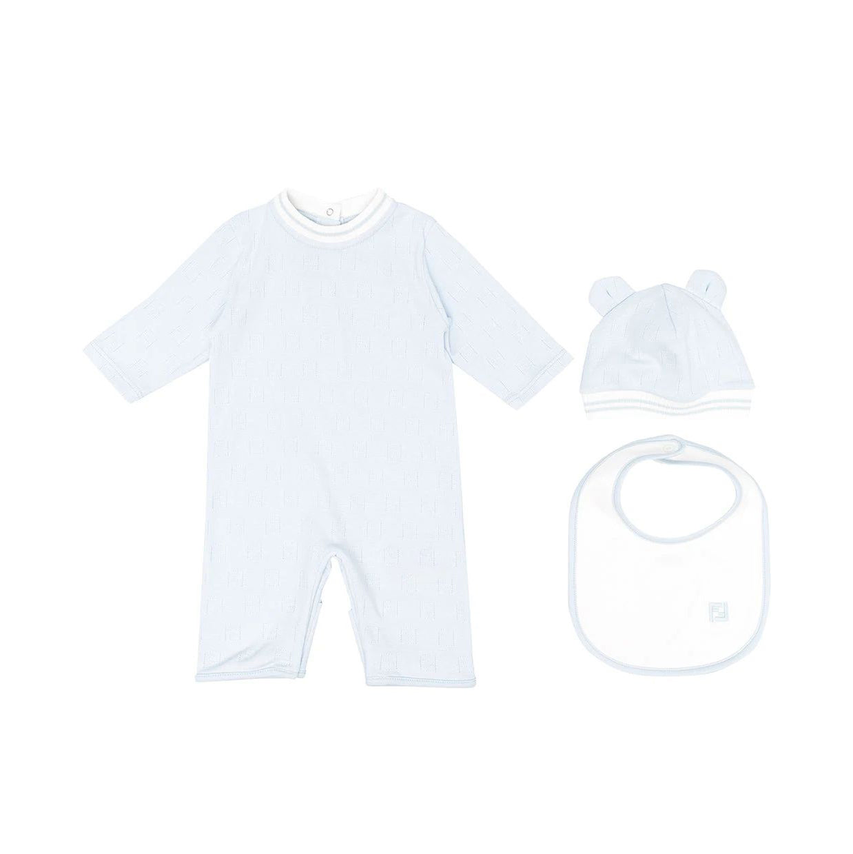 Baby Boys Blue Cotton Babysuit Set