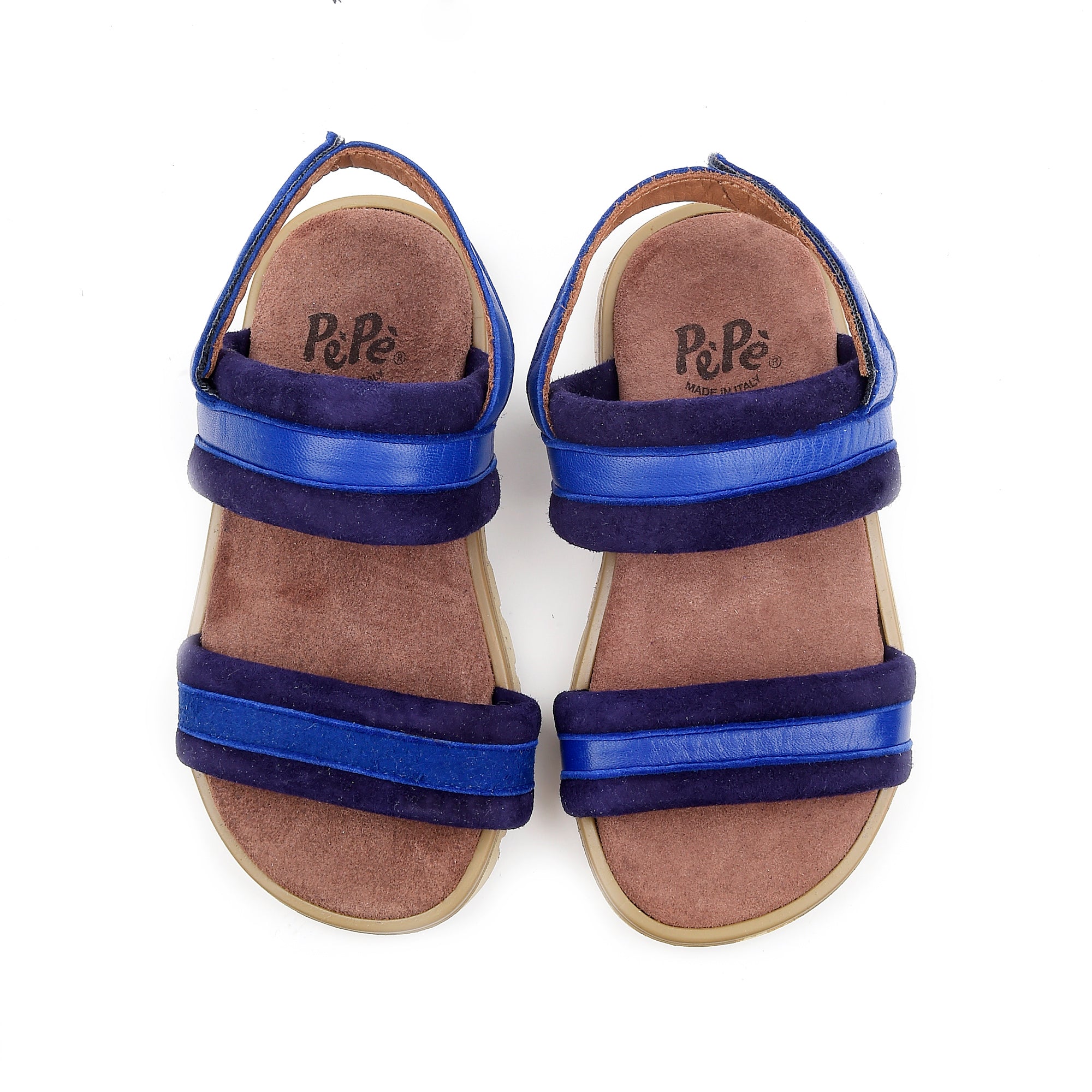 Girls Blue Leather Sandals