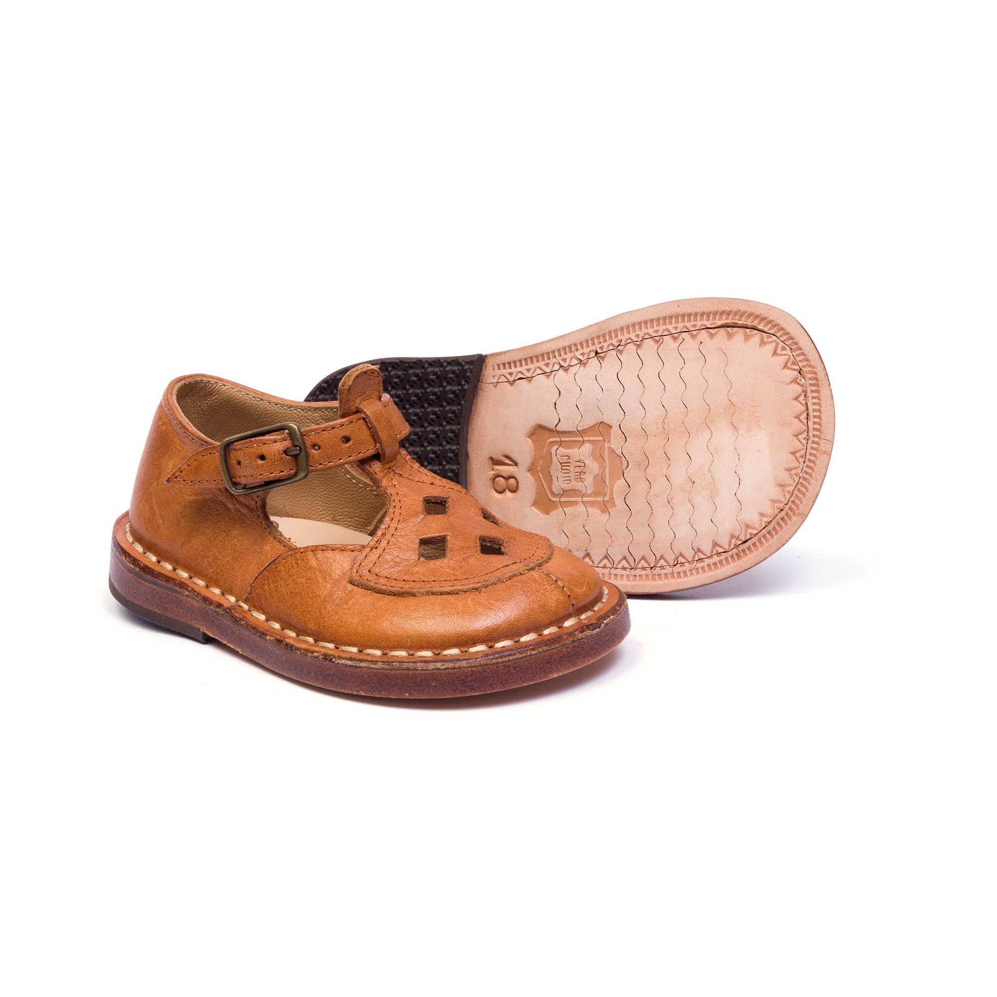 Boys & Girls Brown Leather Shoes