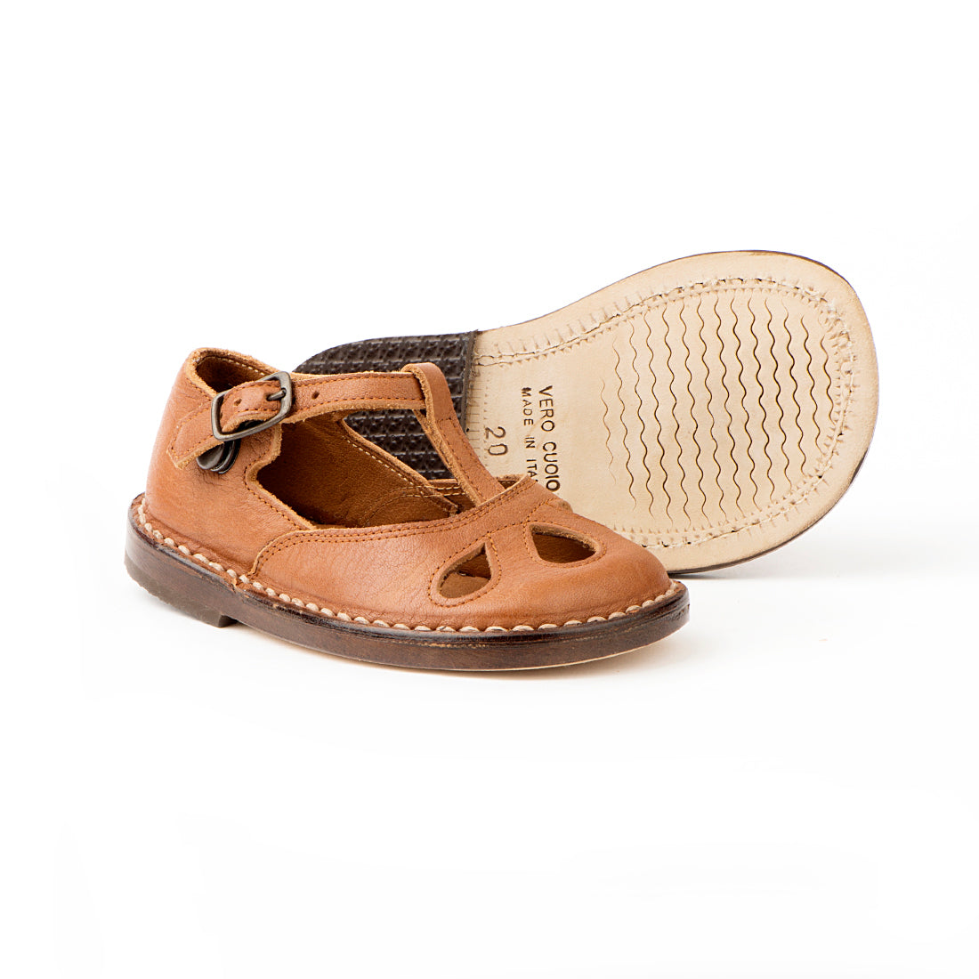 Boys & Girls Brown Leather Sandals