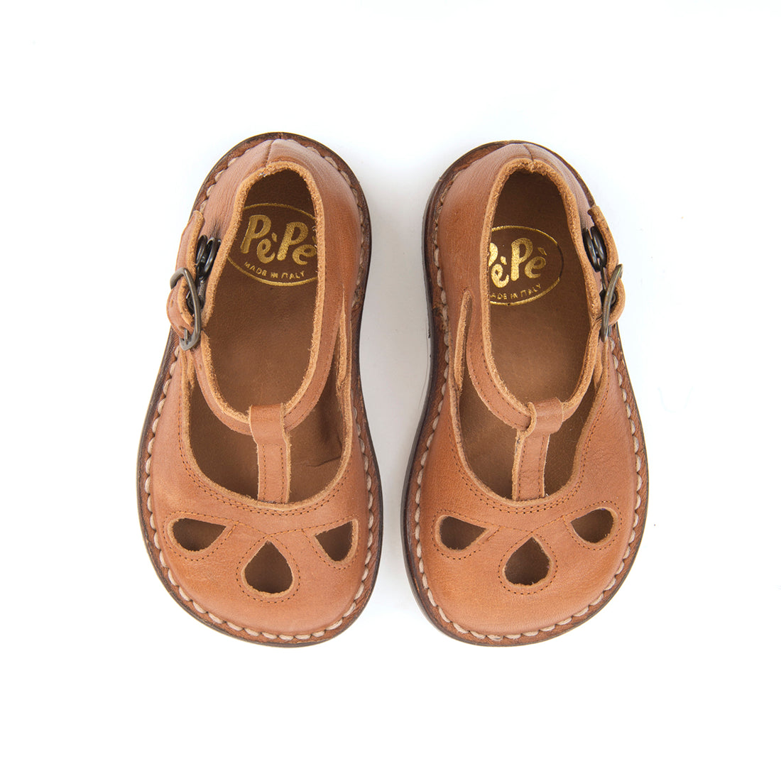 Boys & Girls Brown Leather Sandals