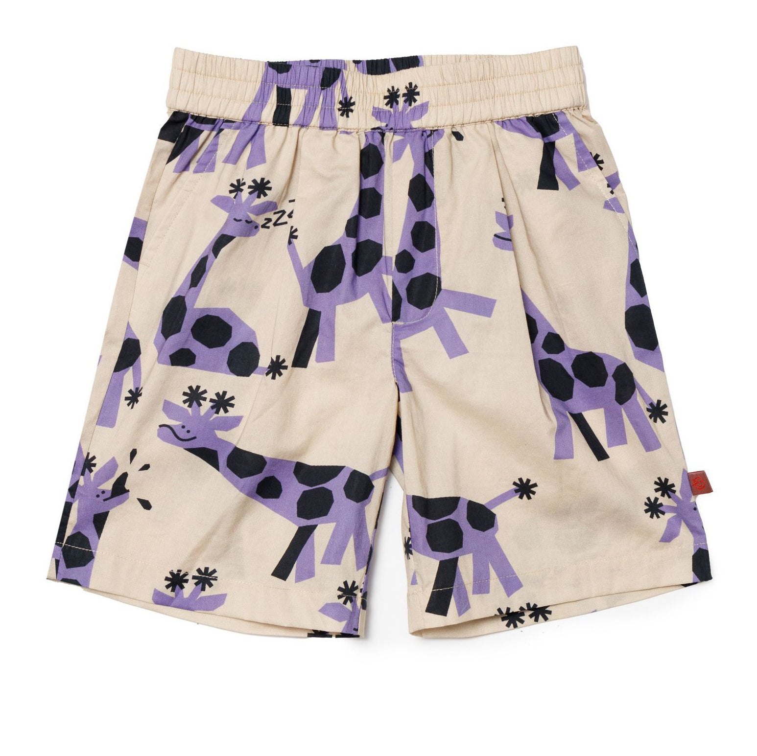 Boys & Girls Purple Painting Cotton Shorts