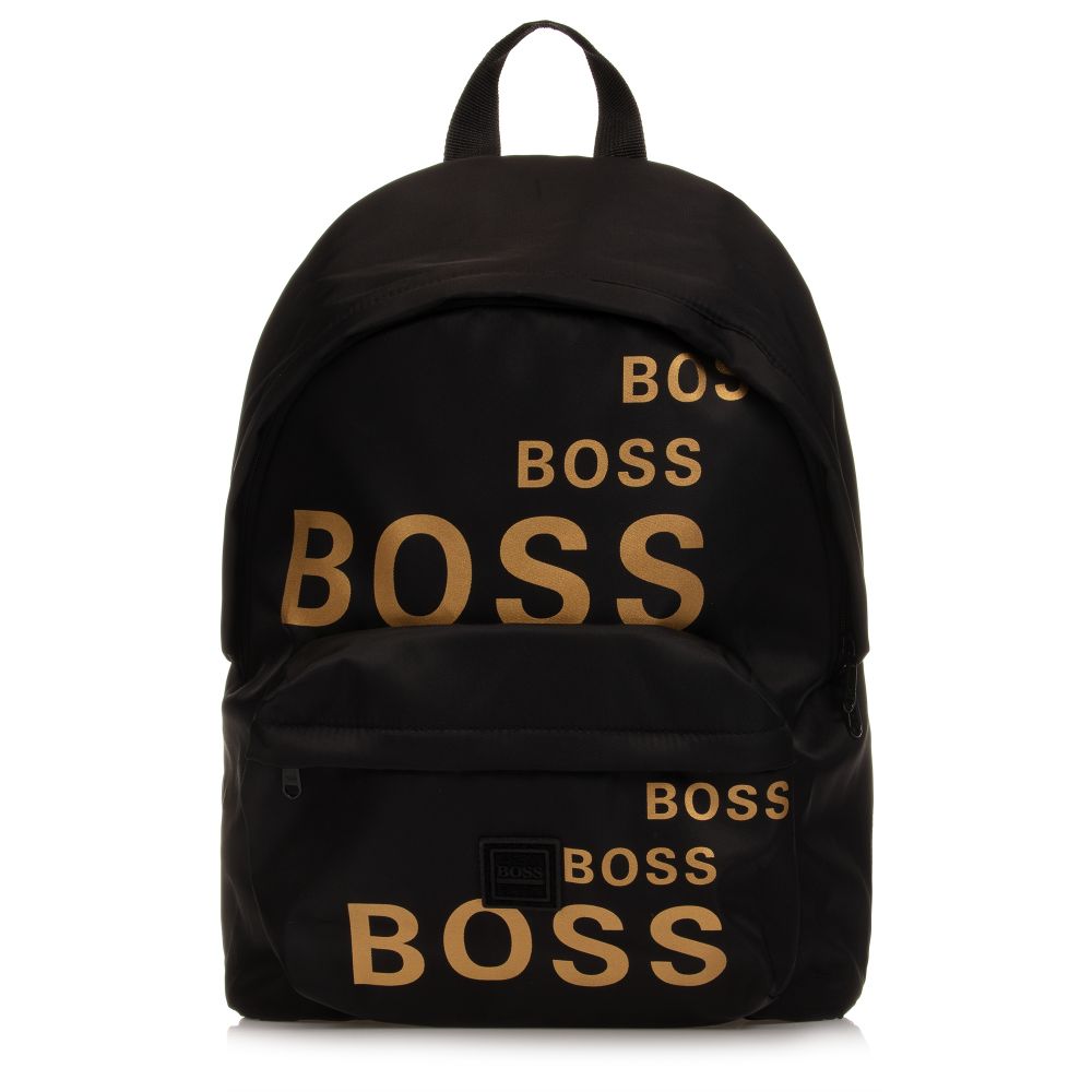 Boys Black Logo Backpack