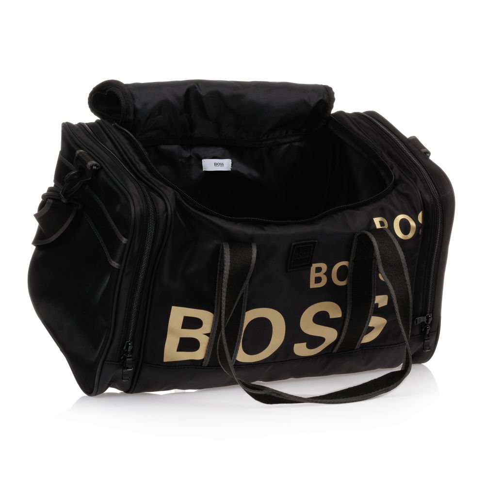 Boys Black Logo Sport Bag