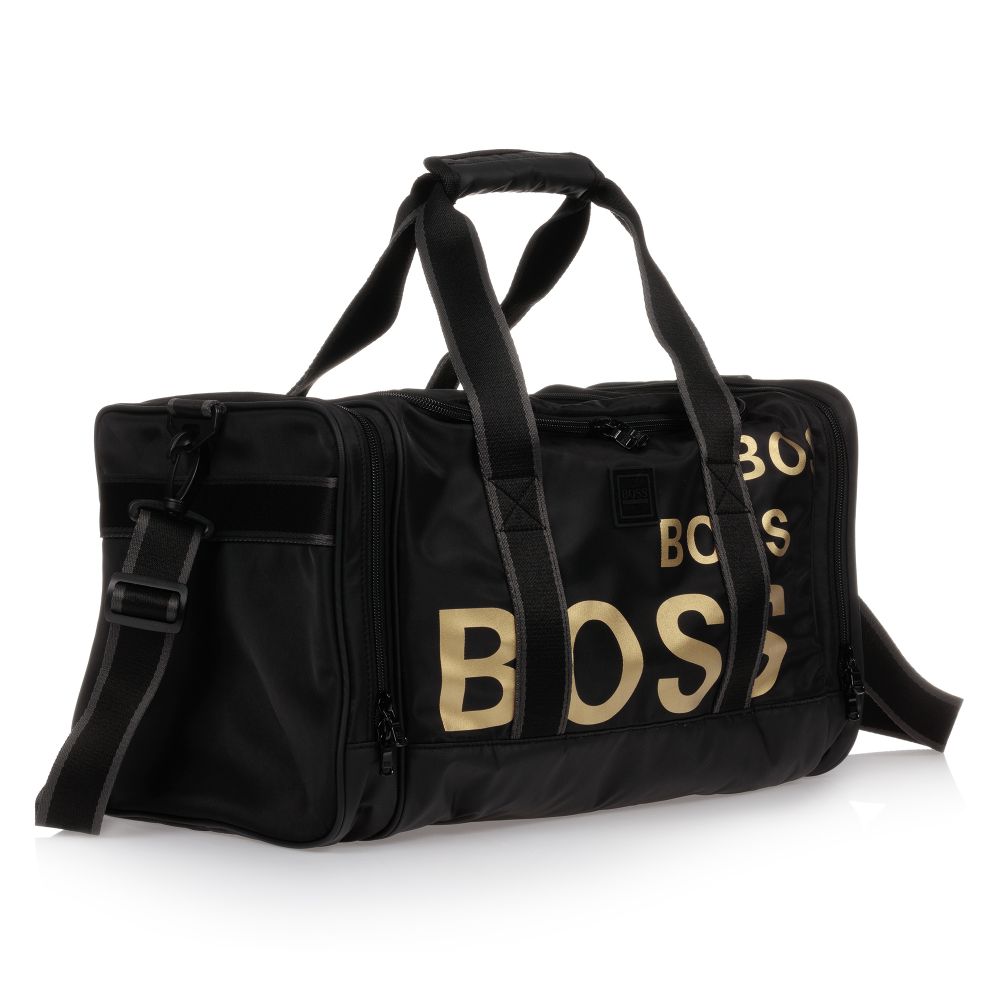 Boys Black Logo Sport Bag