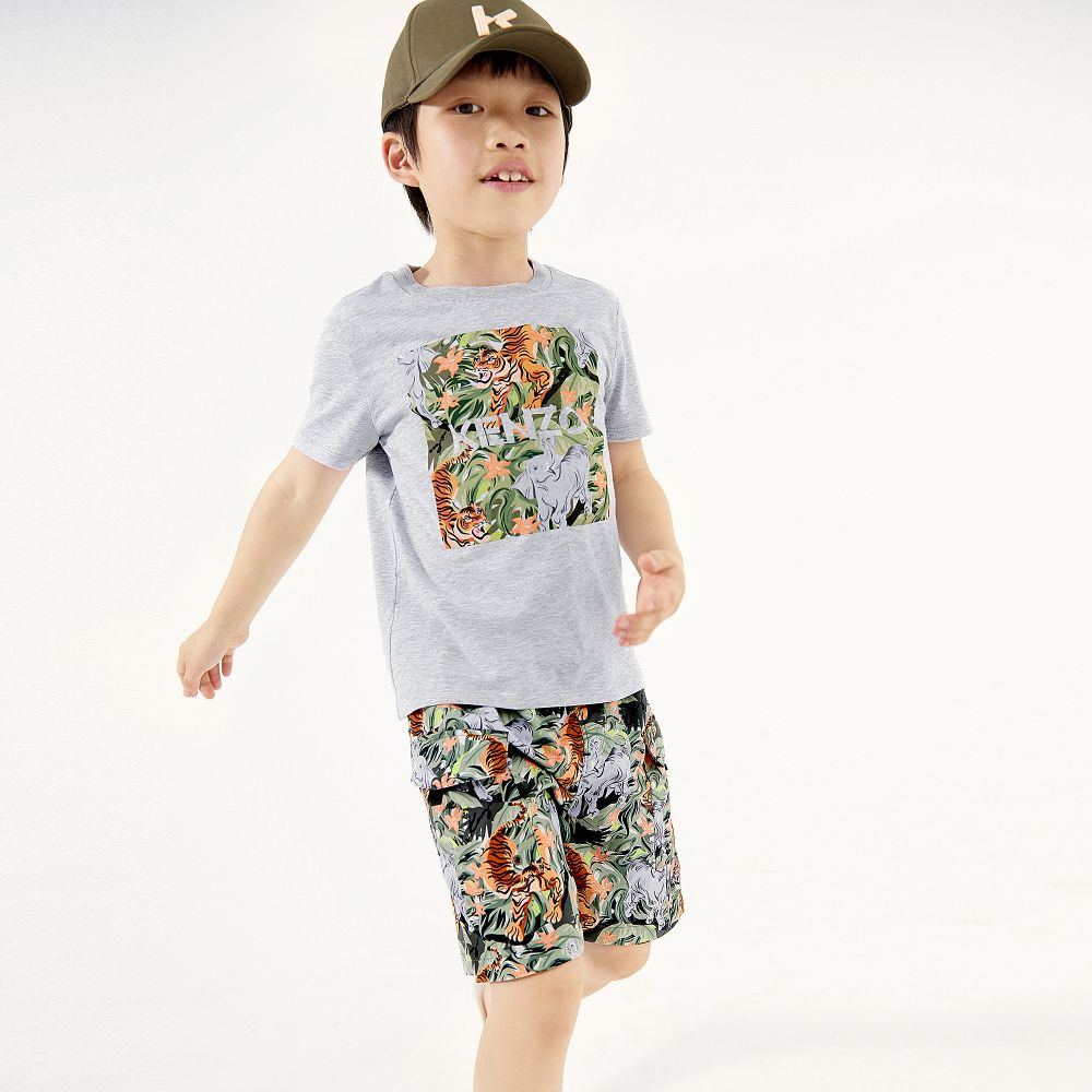 Boys Grey Cotton T-Shirt