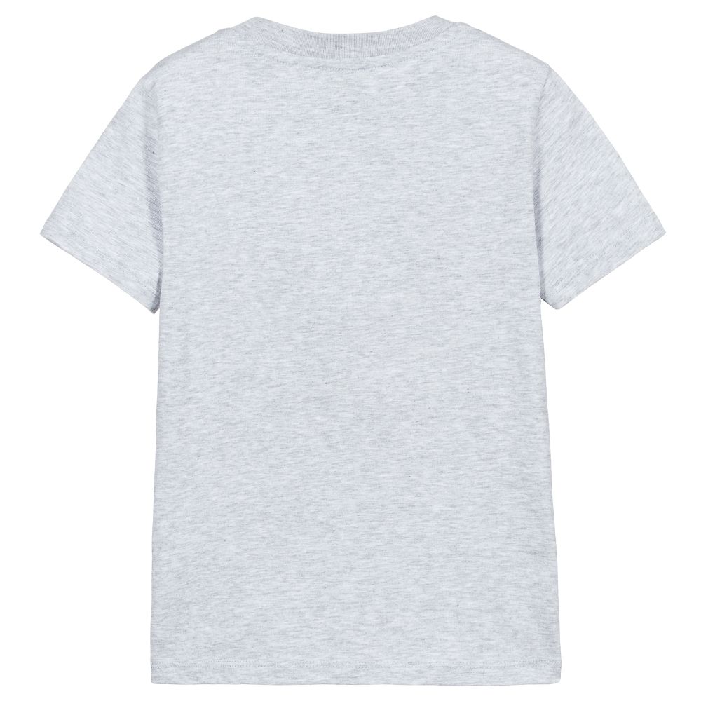 Boys Grey Cotton T-Shirt