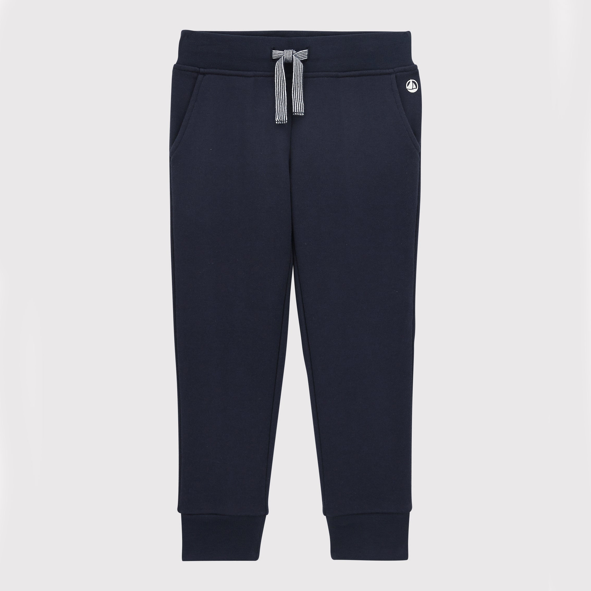 Boys & Girls Black Cotton Trousers