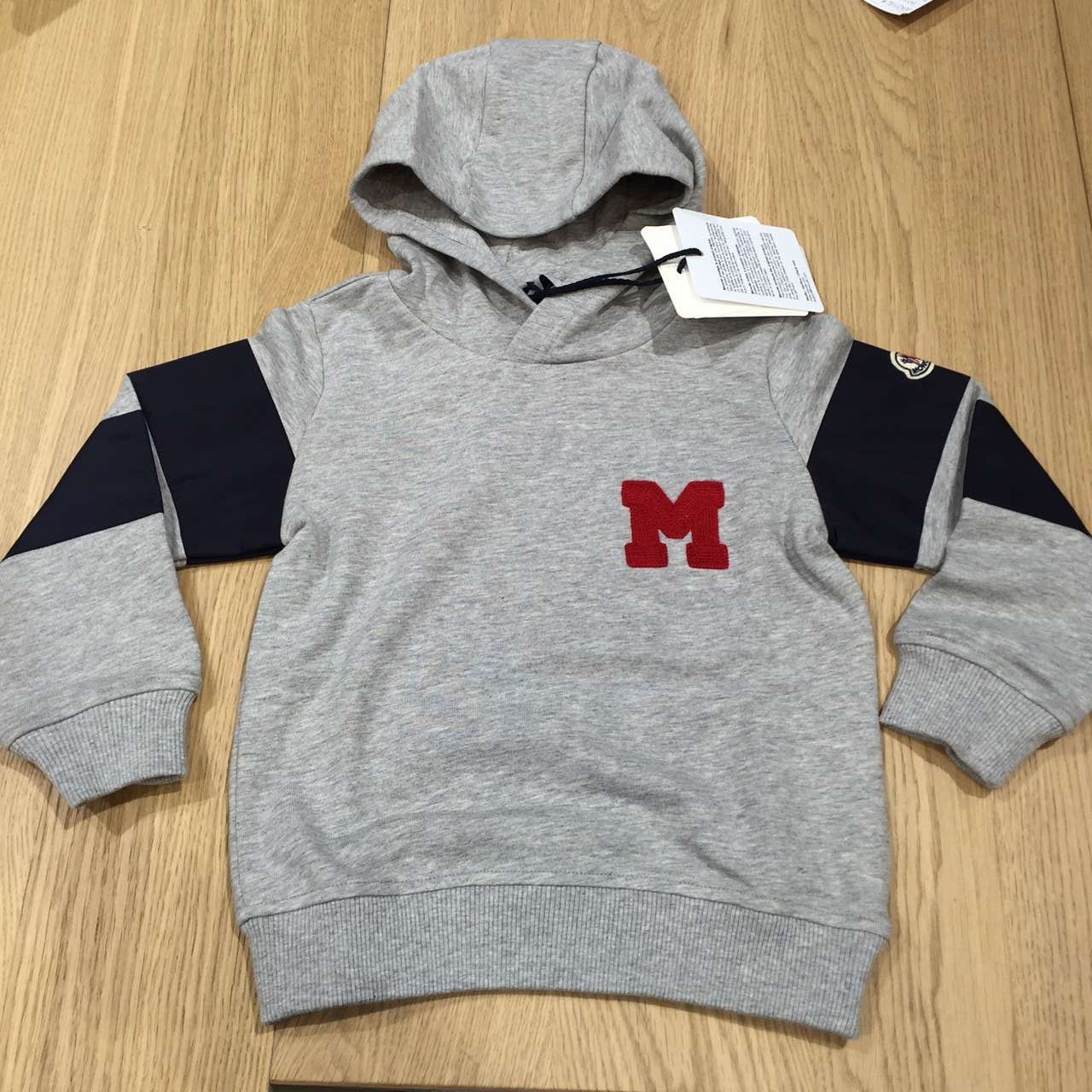 Boys Grey Hooded Cotton Logo Sweatshirt - CÉMAROSE | Children's Fashion Store