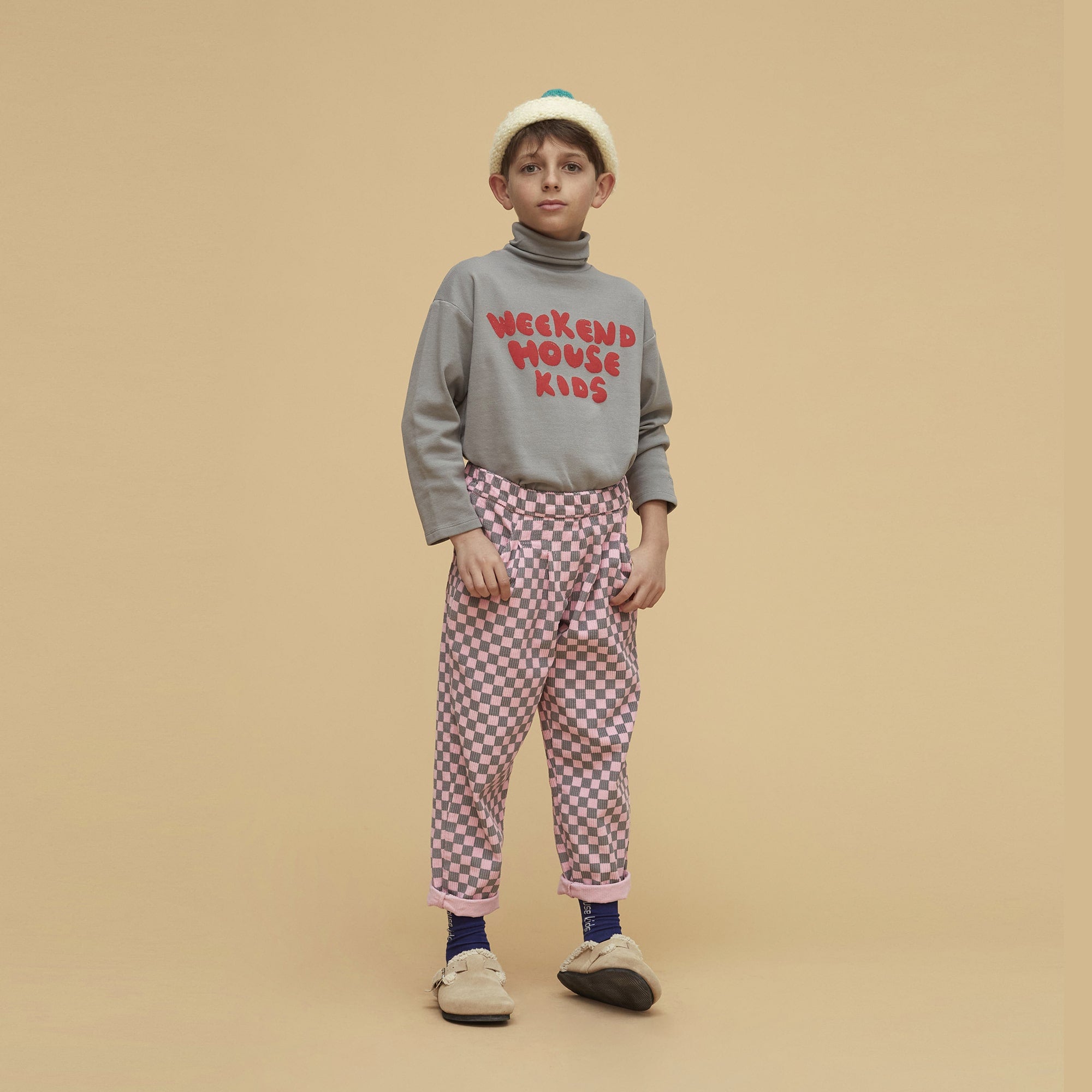 Boys & Girls Grey Logo Cotton T-Shirt