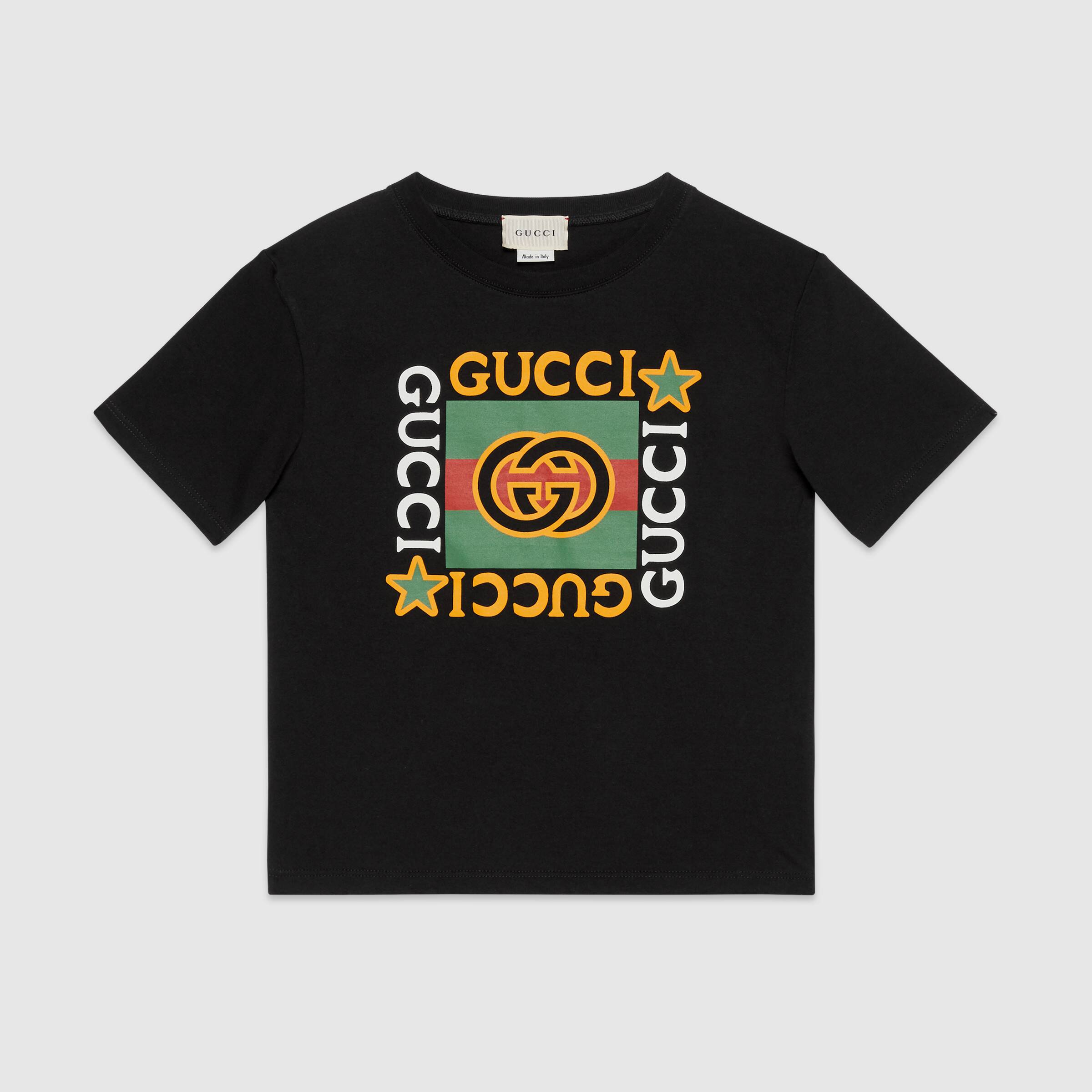 Boys Black Logo Cotton T-Shirt