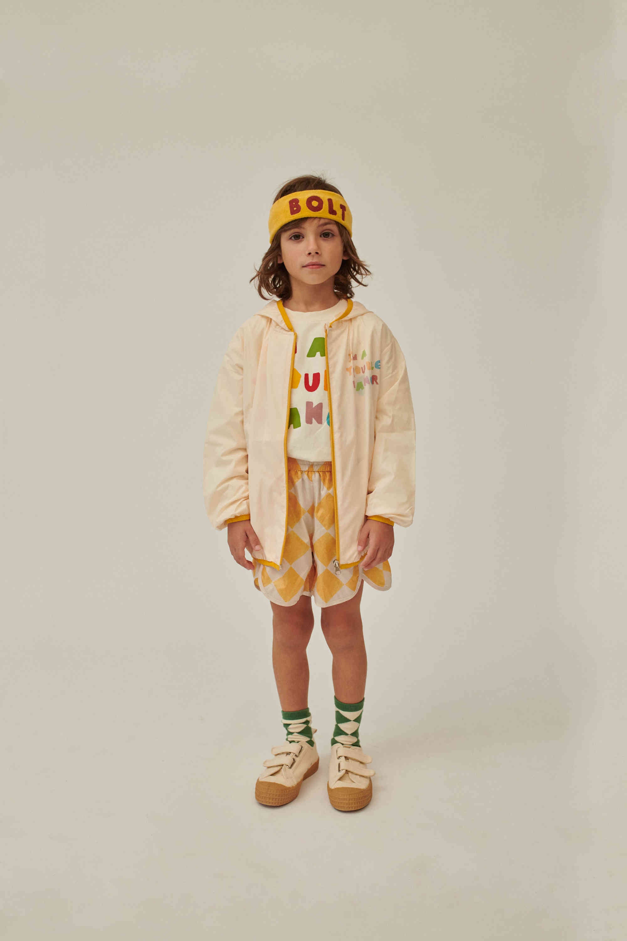 Boys & Girls Yellow Check Shorts