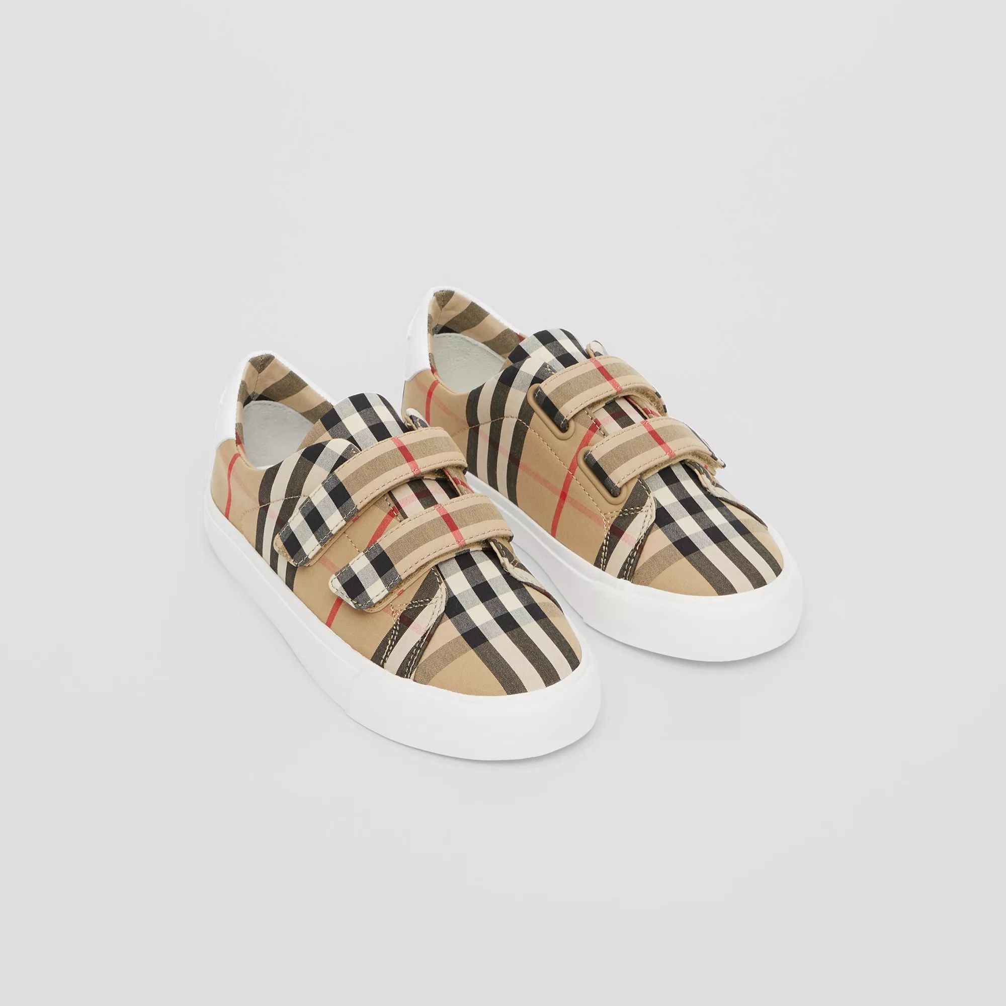 Boys & Girls Beige Check Shoes