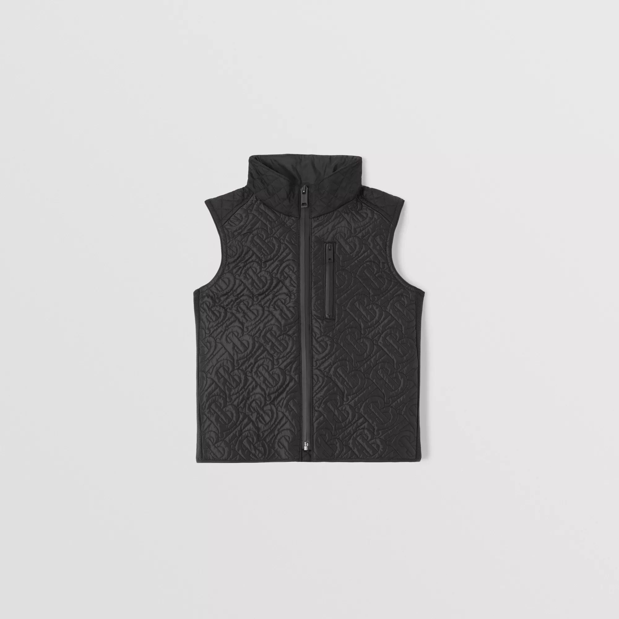 Boys & Girls Black Logo Gilet