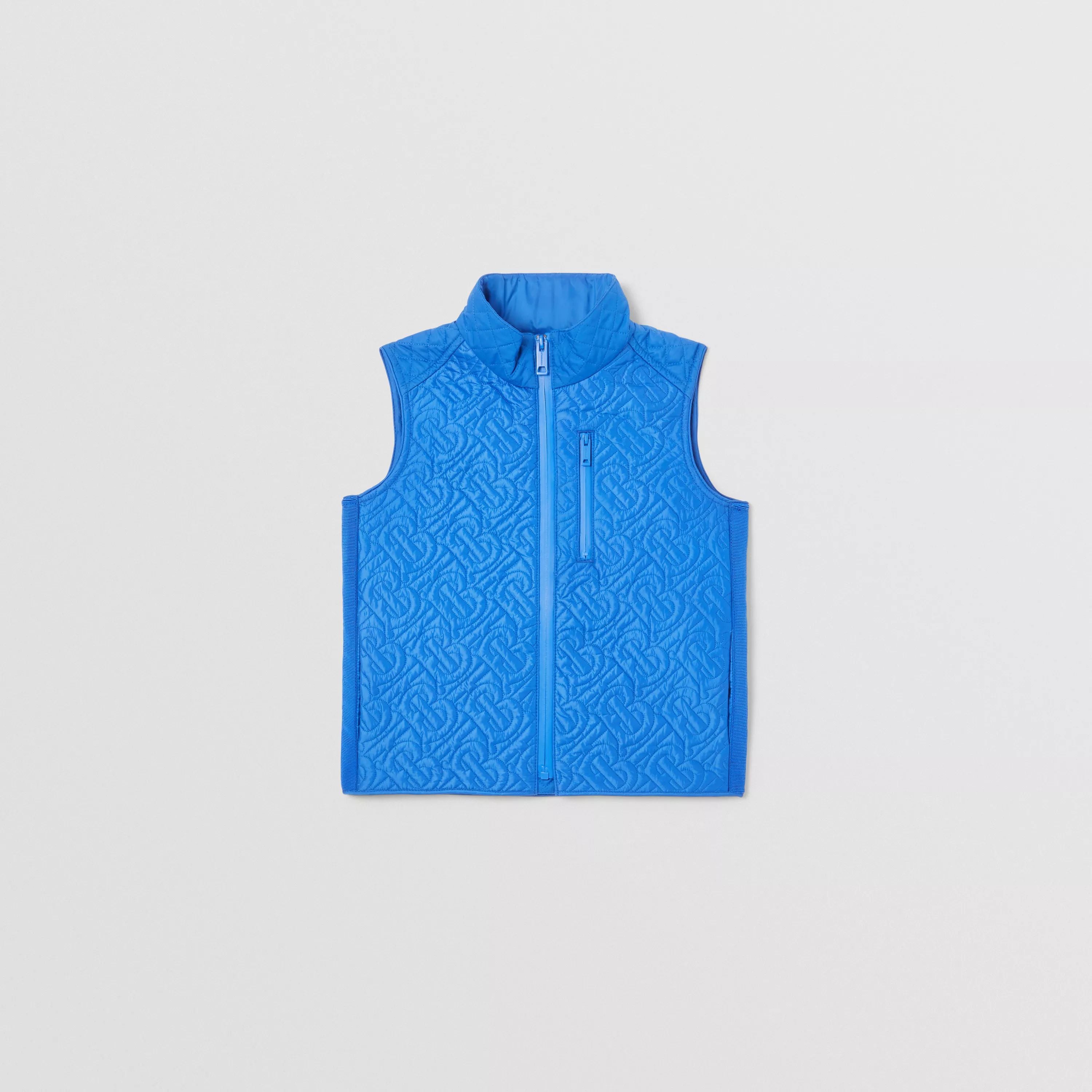 Boys Blue Logo Padded Gilet