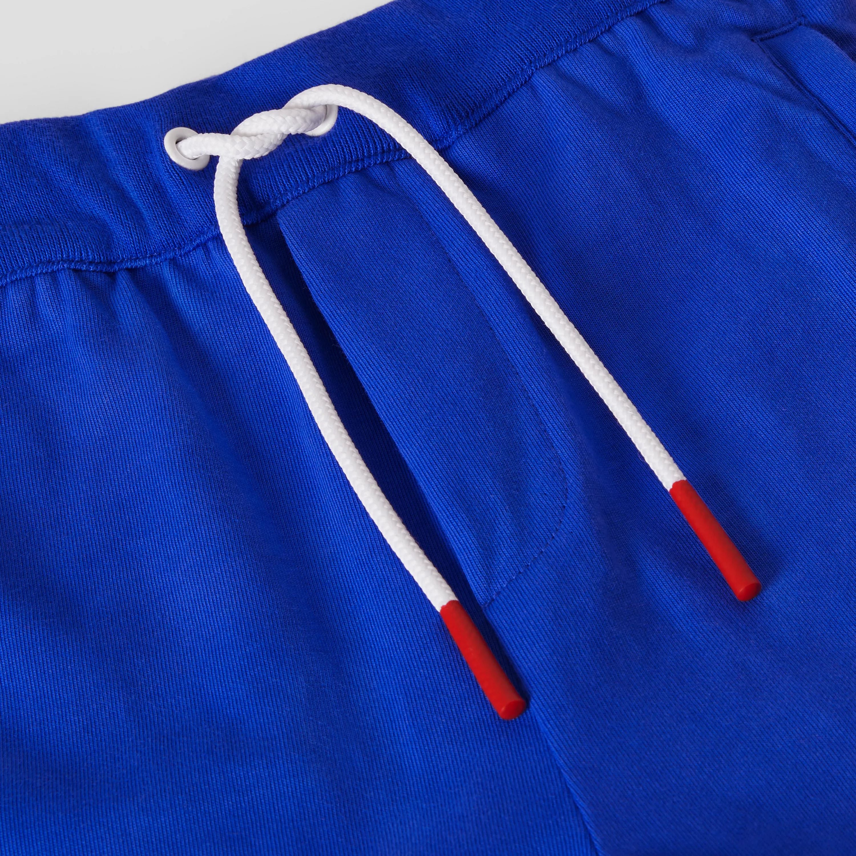 Boys Blue Logo Cotton Trousers