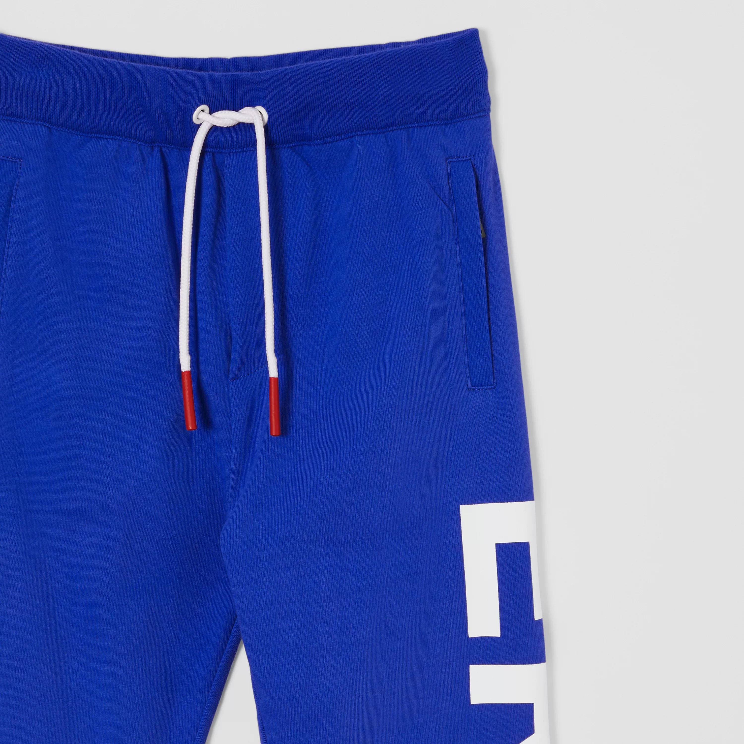 Boys Blue Logo Cotton Trousers