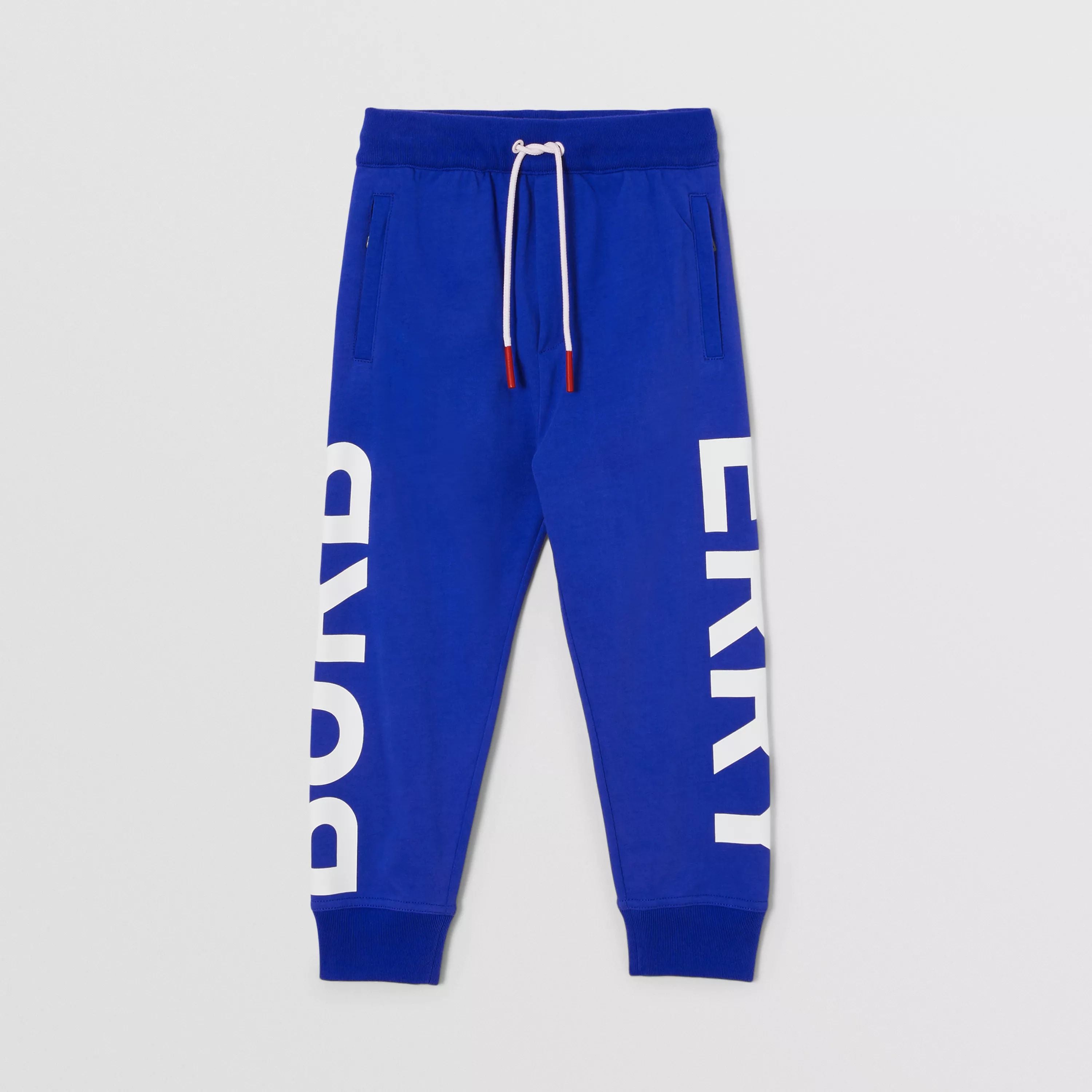 Boys Blue Logo Cotton Trousers