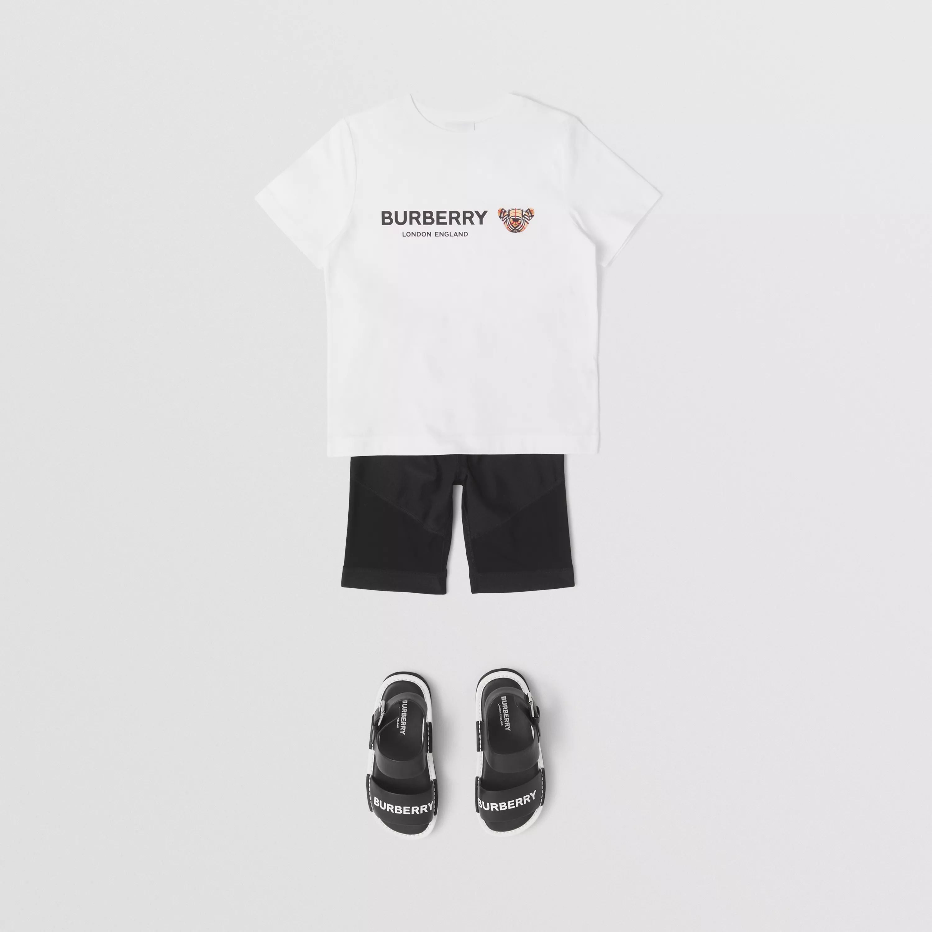 Boys White Logo Cotton T-Shirt