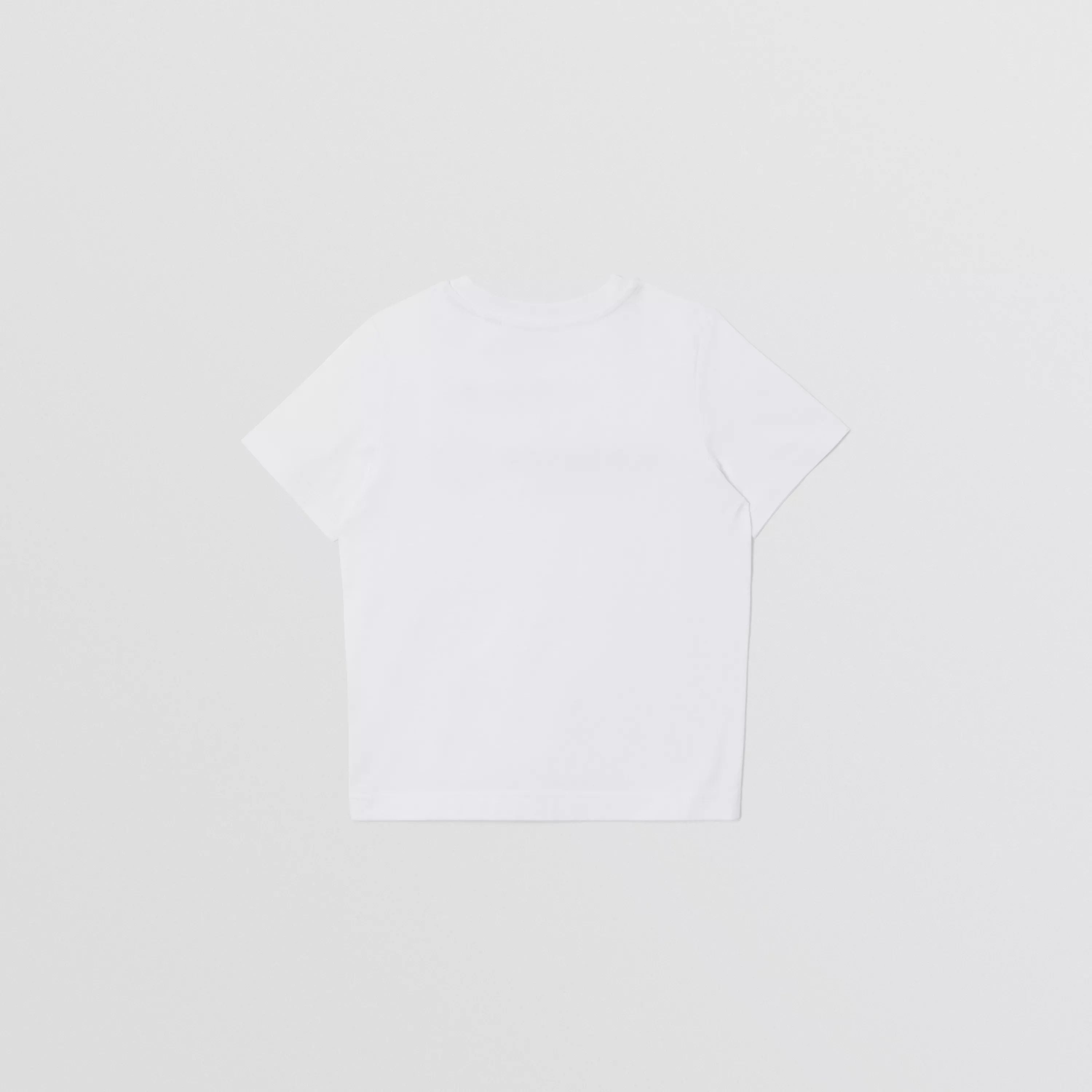 Boys White Logo Cotton T-Shirt