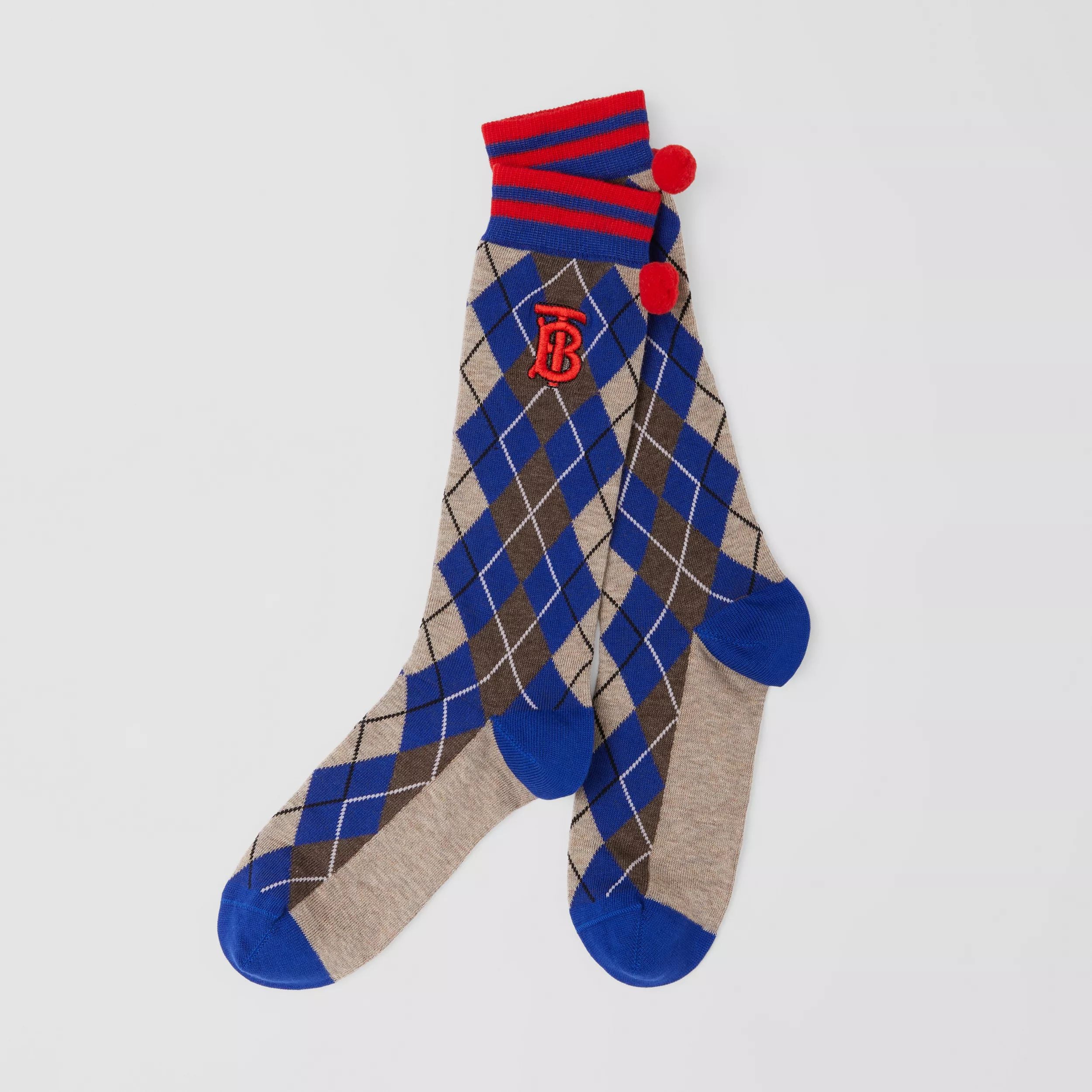 Boys Blue Logo Cotton Socks