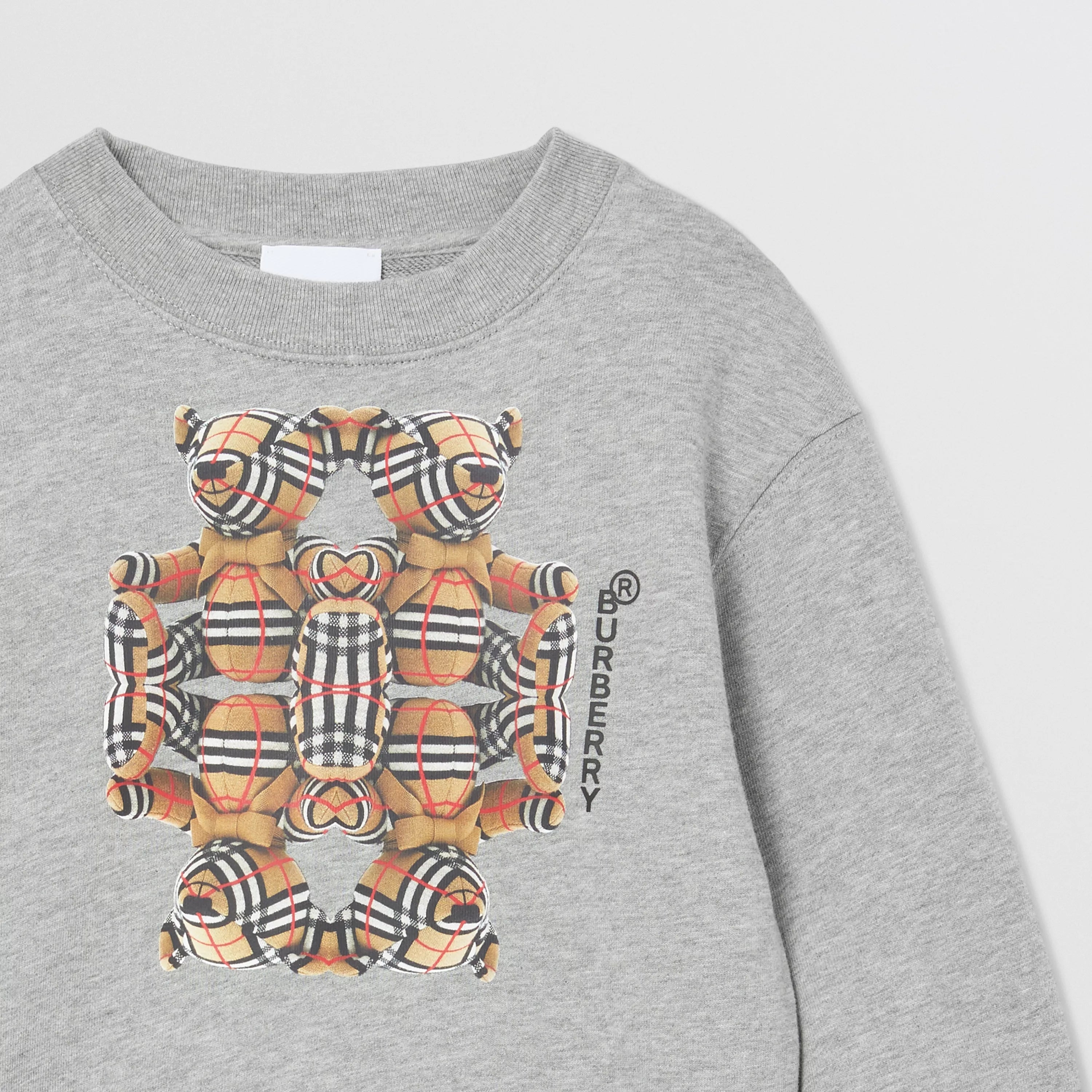 Boys & Girls Grey Printed Cotton Sweatshirt