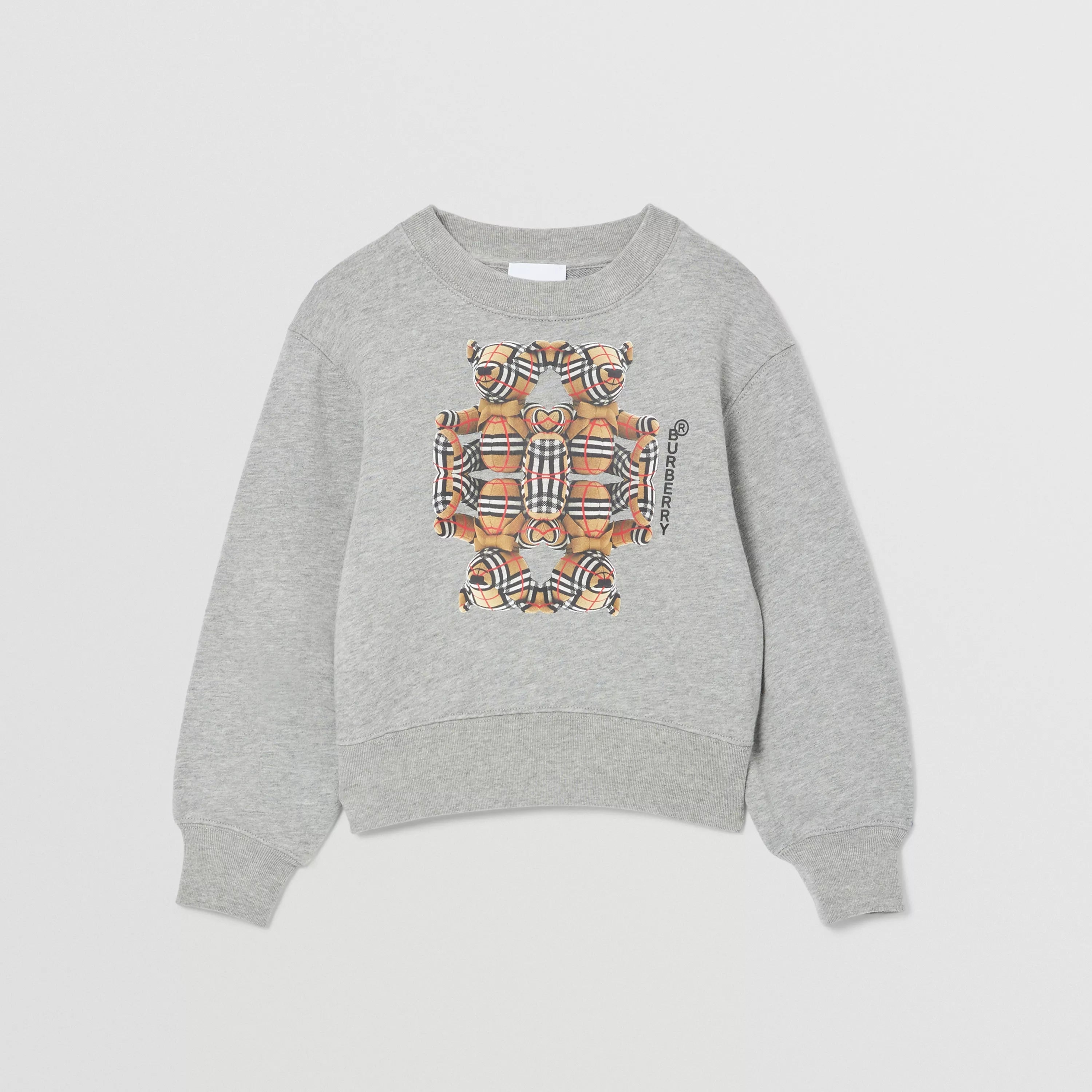 Boys & Girls Grey Printed Cotton Sweatshirt