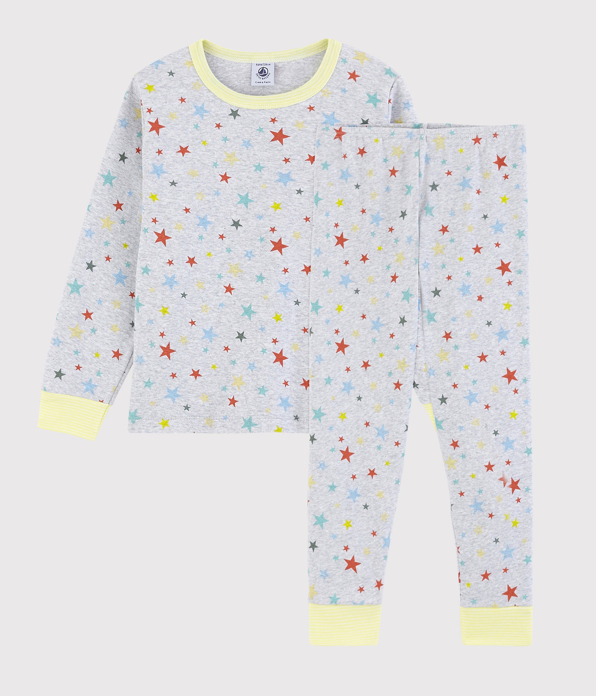 Boys Grey Star Cotton Nightwear Set