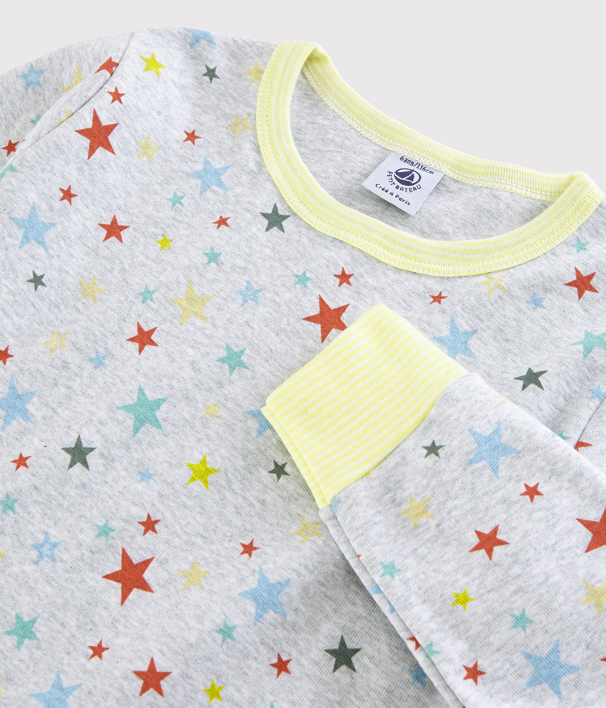 Boys Grey Star Cotton Nightwear Set