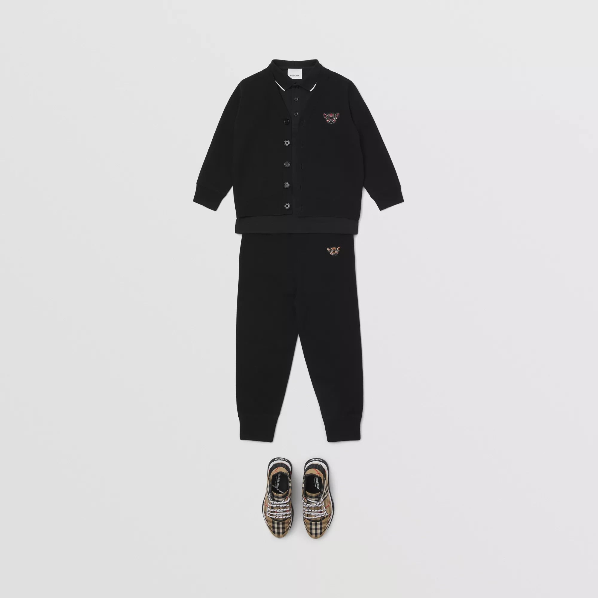 Boys Black Wool Cardigan