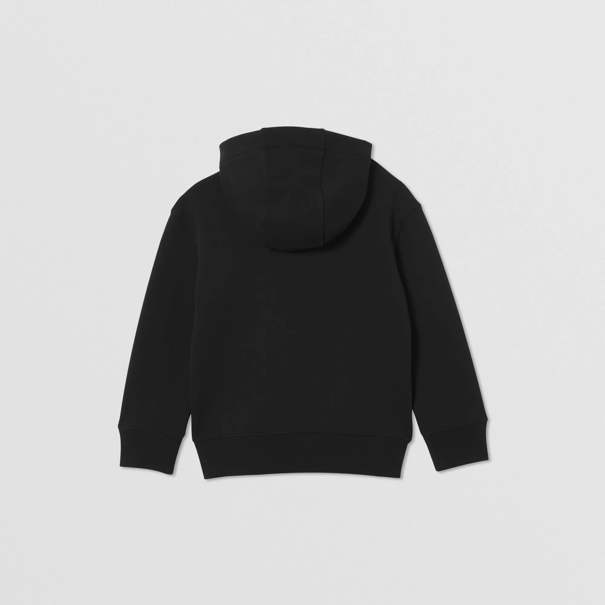 Boys Black Hooded Zip-Up Top