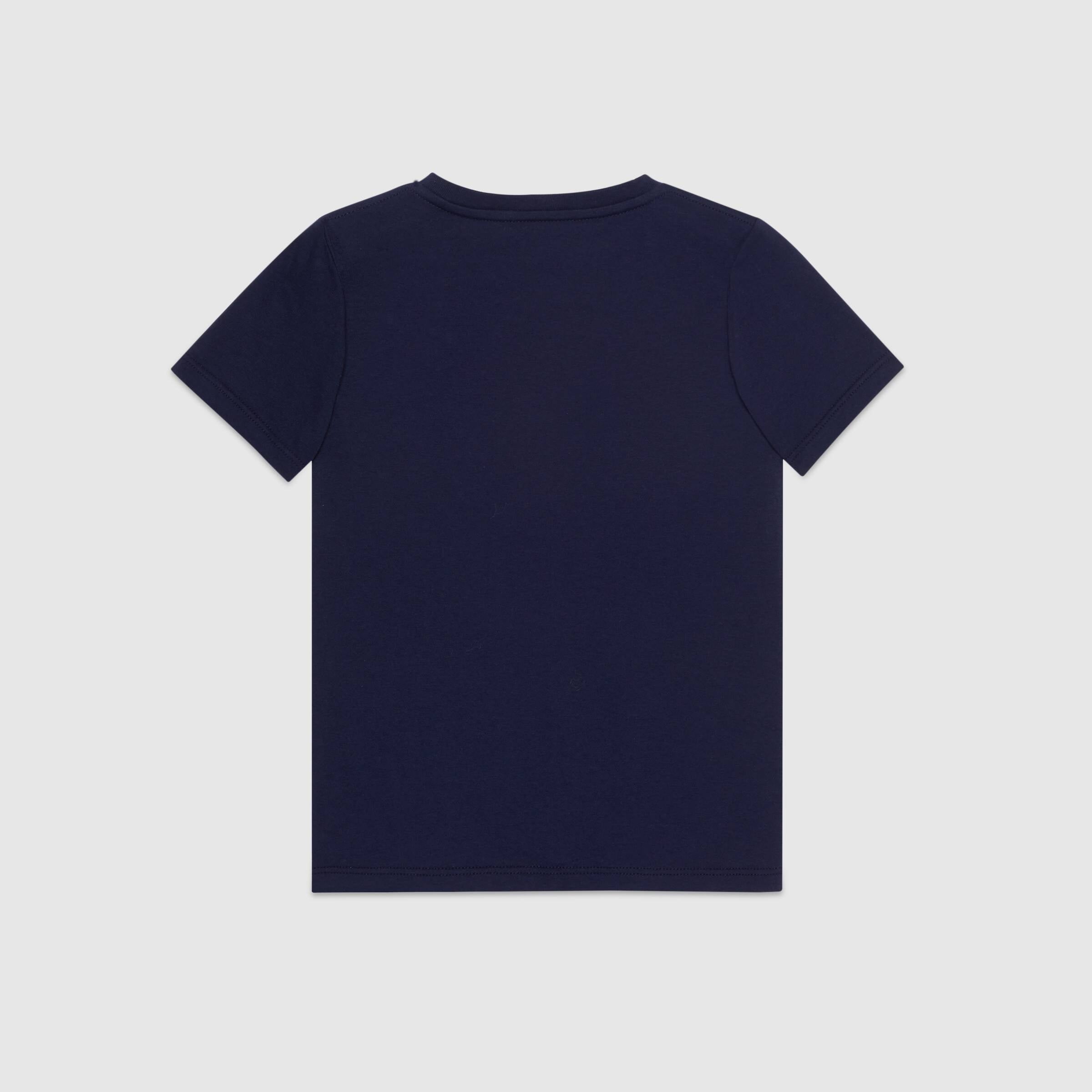 Boys Dark Navy Logo Cotton T-Shirt