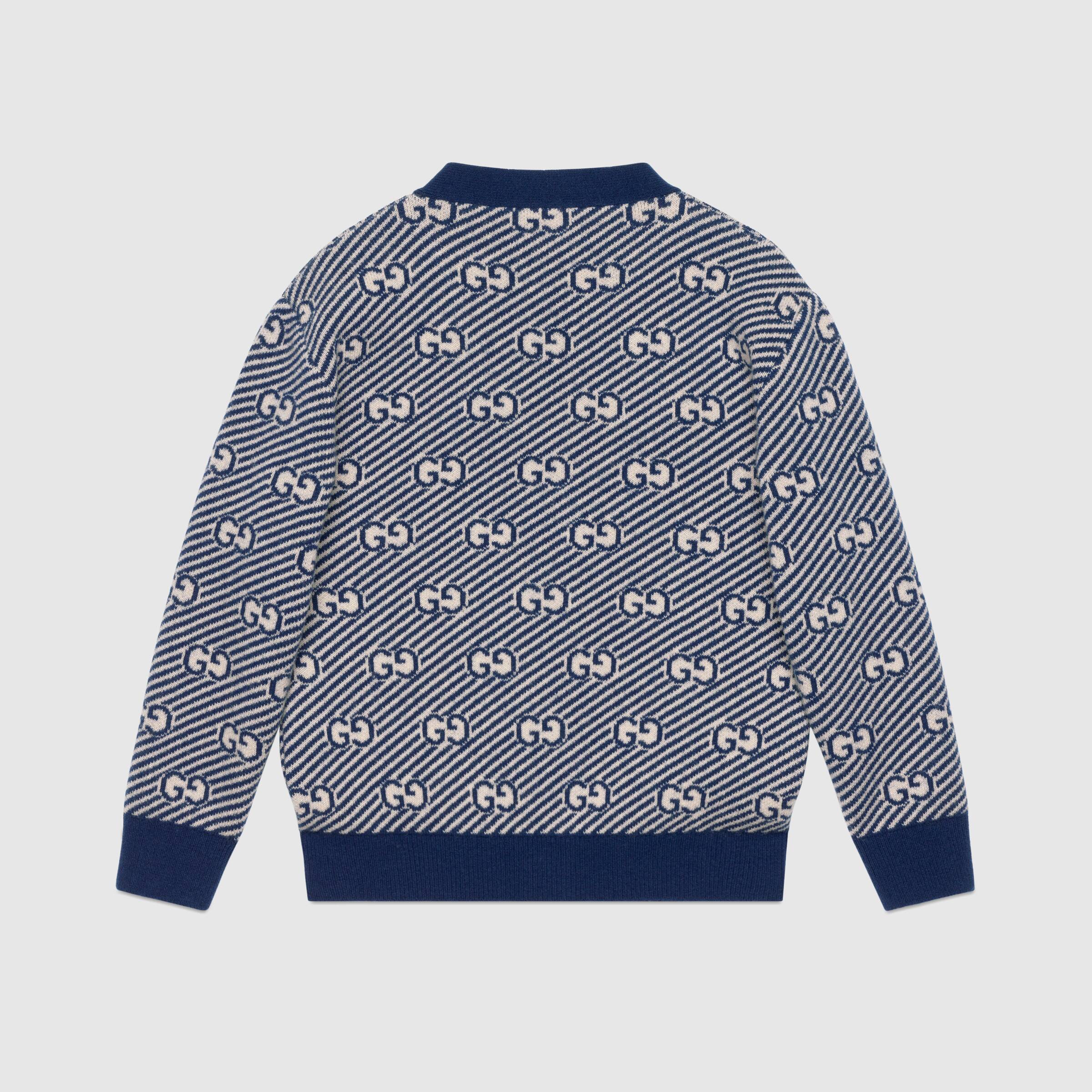 Boys Blue GG Wool Cardigan