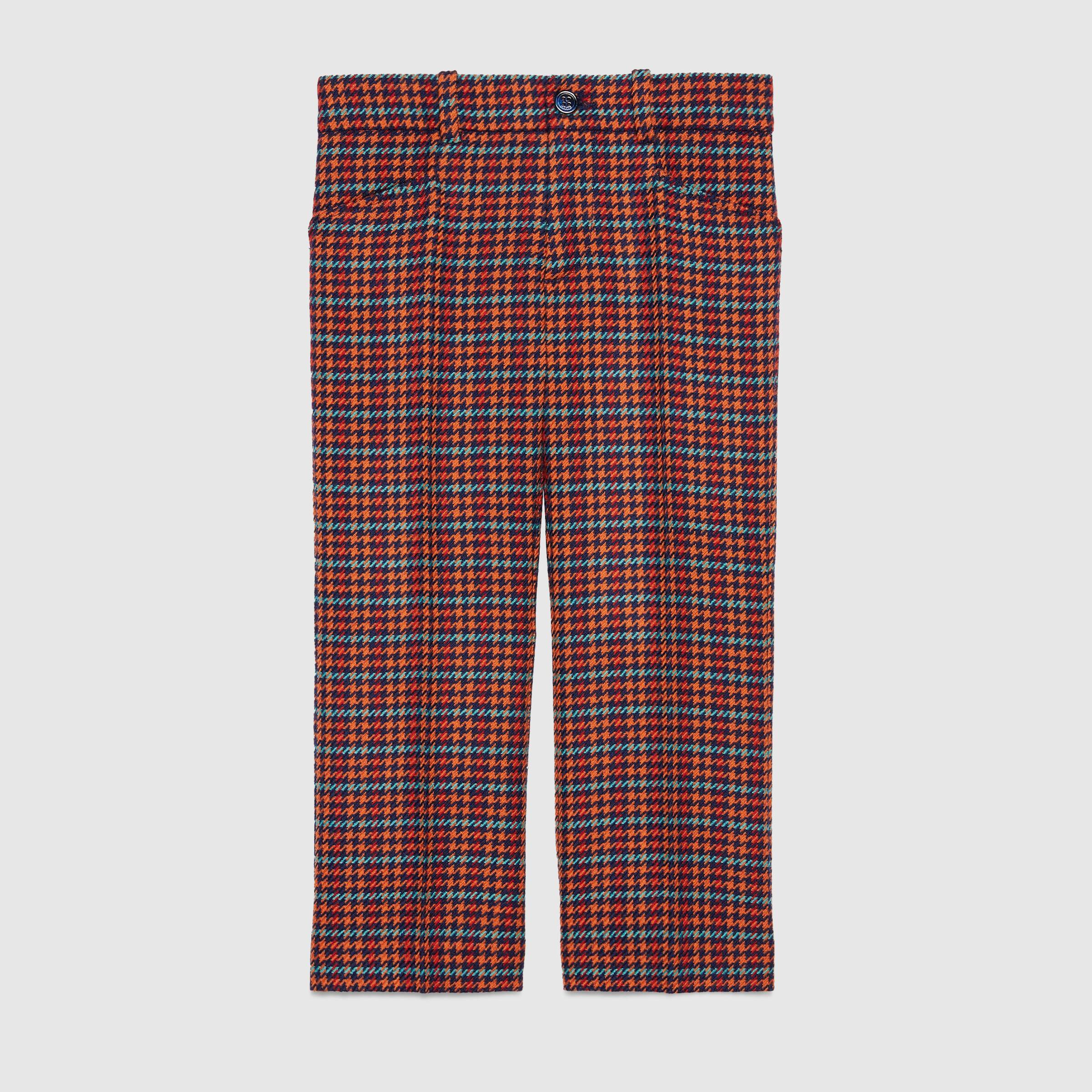 Boys & Girls Orange & Blue Wool Trousers