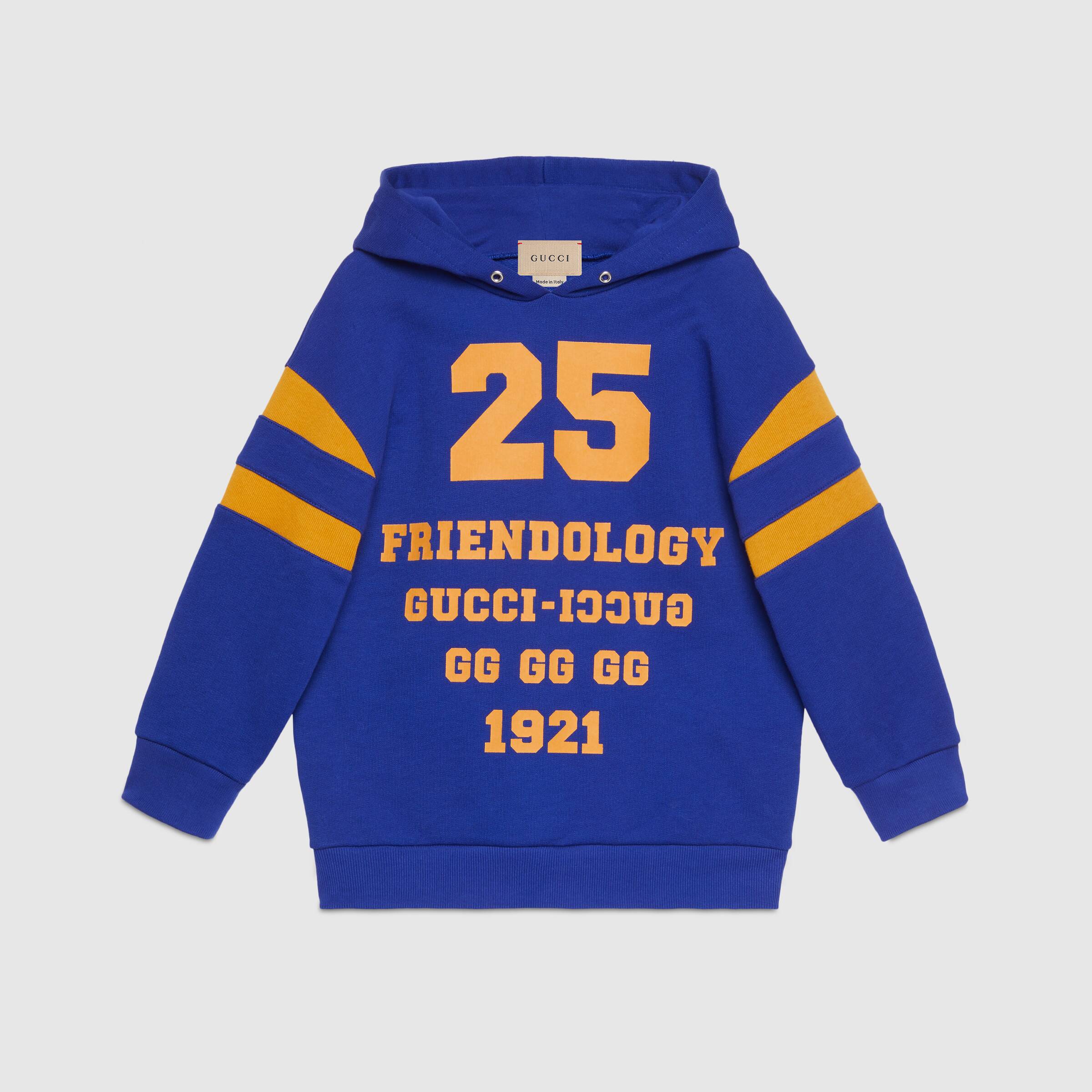 Boys Blue Logo Hooded Sweatshirt