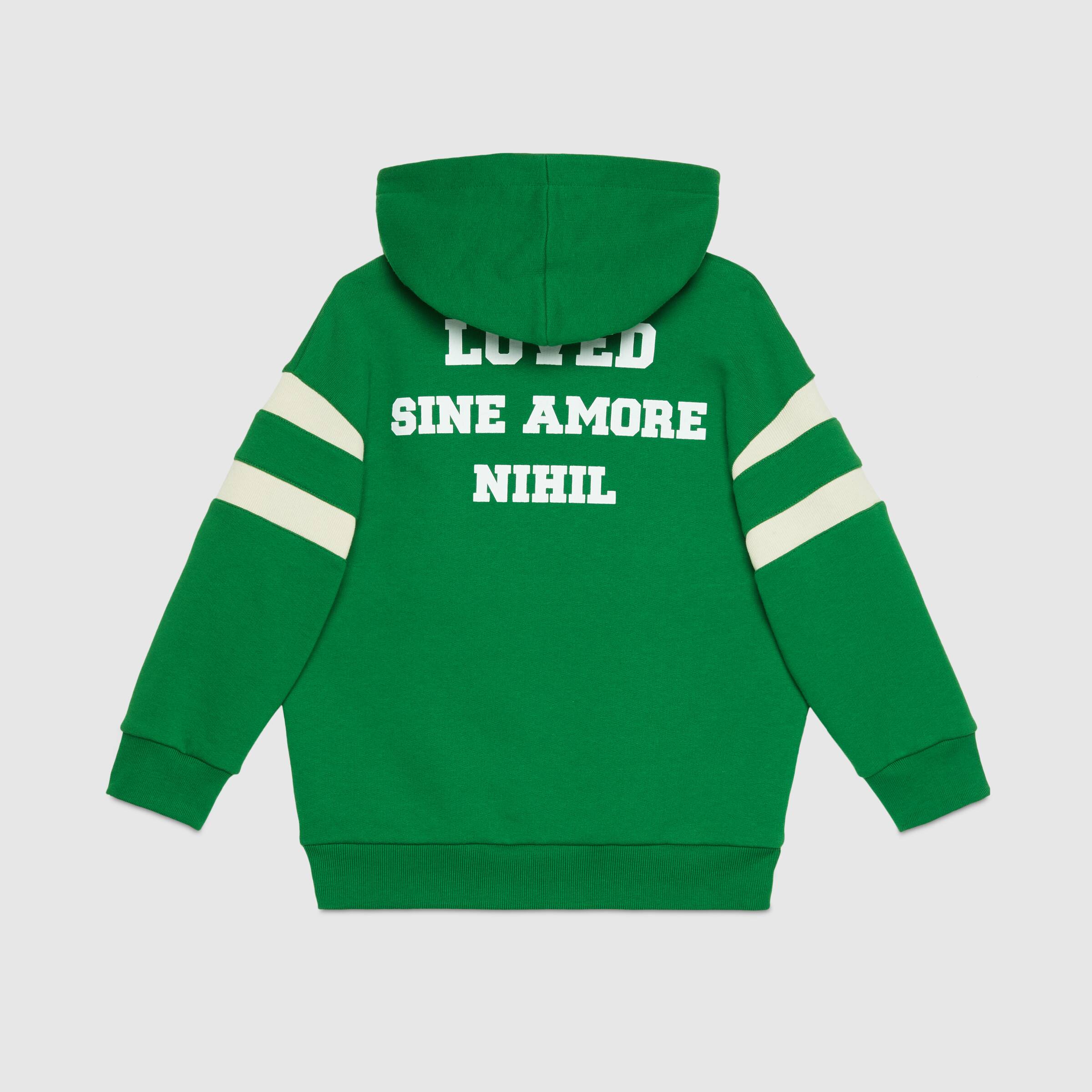 Boys Green Logo Hooded Sweatshirt