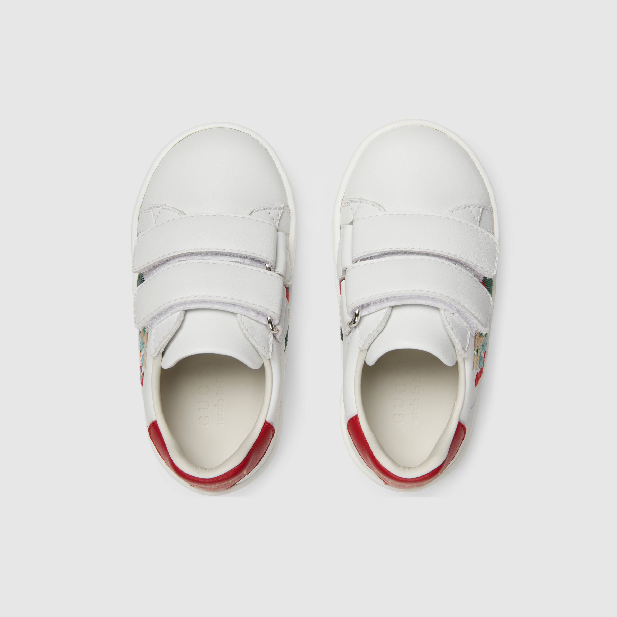 Baby Boys & Girls White Logo Leather Shoes