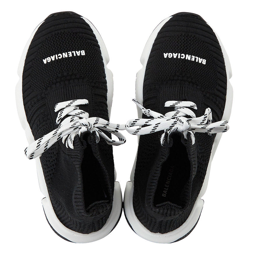 Boys & Girls White Lace-Up Logo Shoes