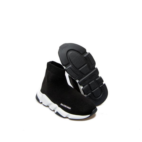 Boys & Girls Black Logo Shoes