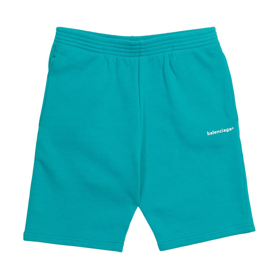 Boys & Girls Green Logo Cotton Shorts