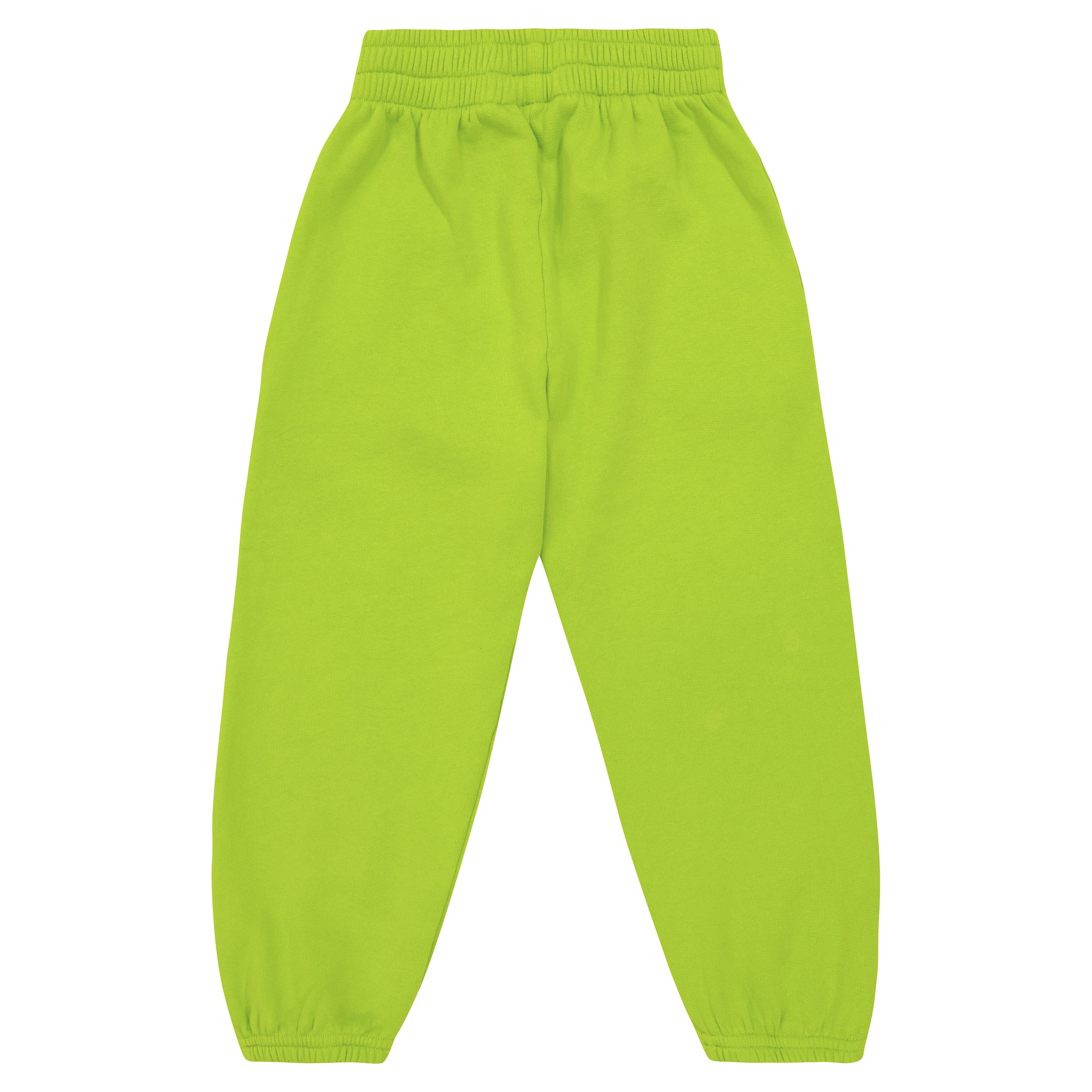 Boys & Girls Green Logo Cotton Trousers