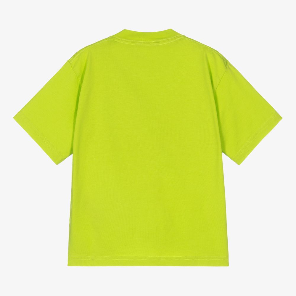 Boys & Girls Green Logo Cotton T-Shirt