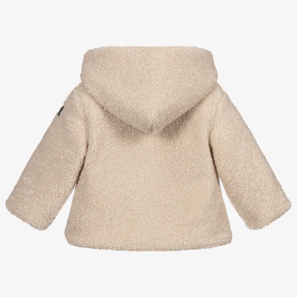 Baby Boys & Girls Beige Faux Fur Coat