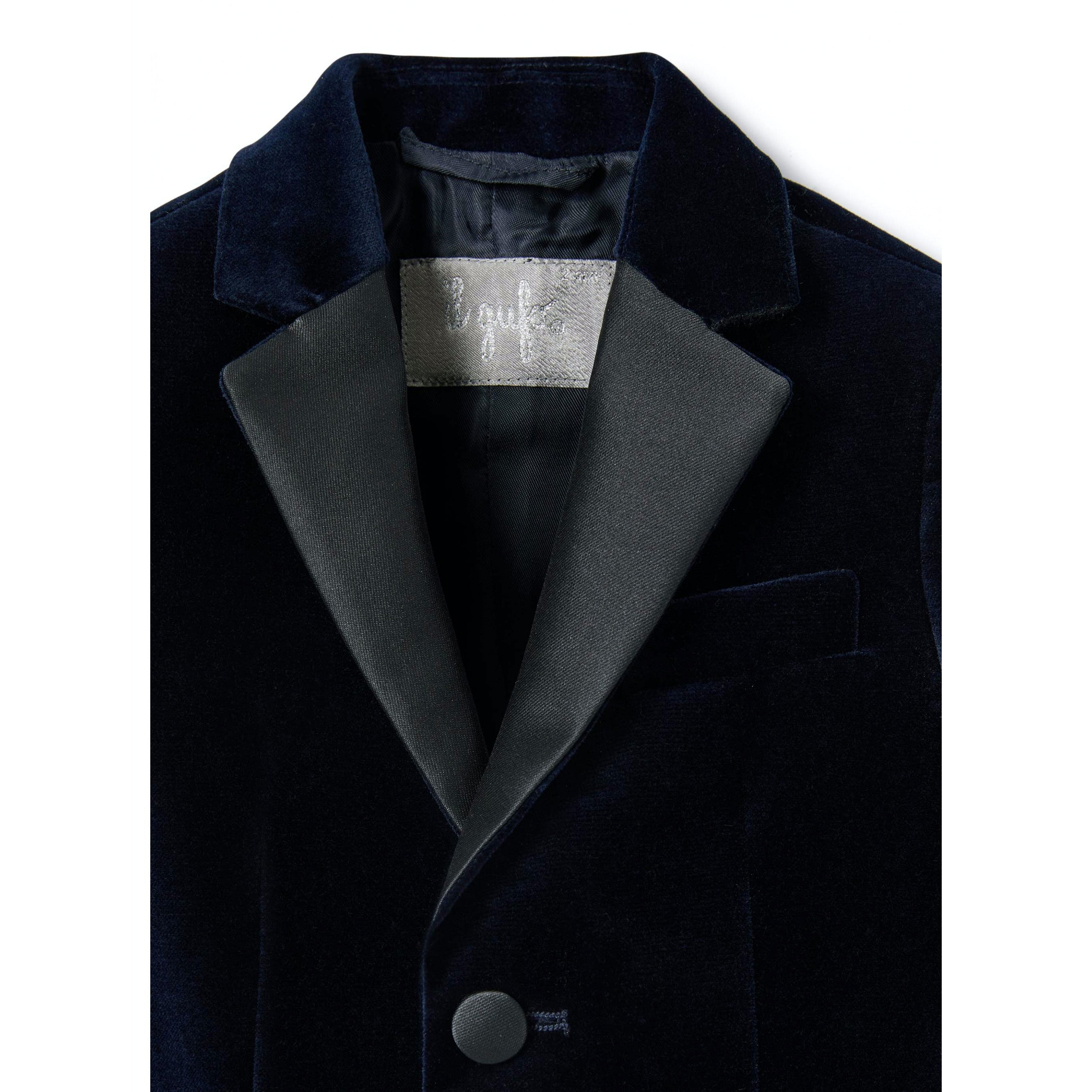 Boys Blue Velvet Suit