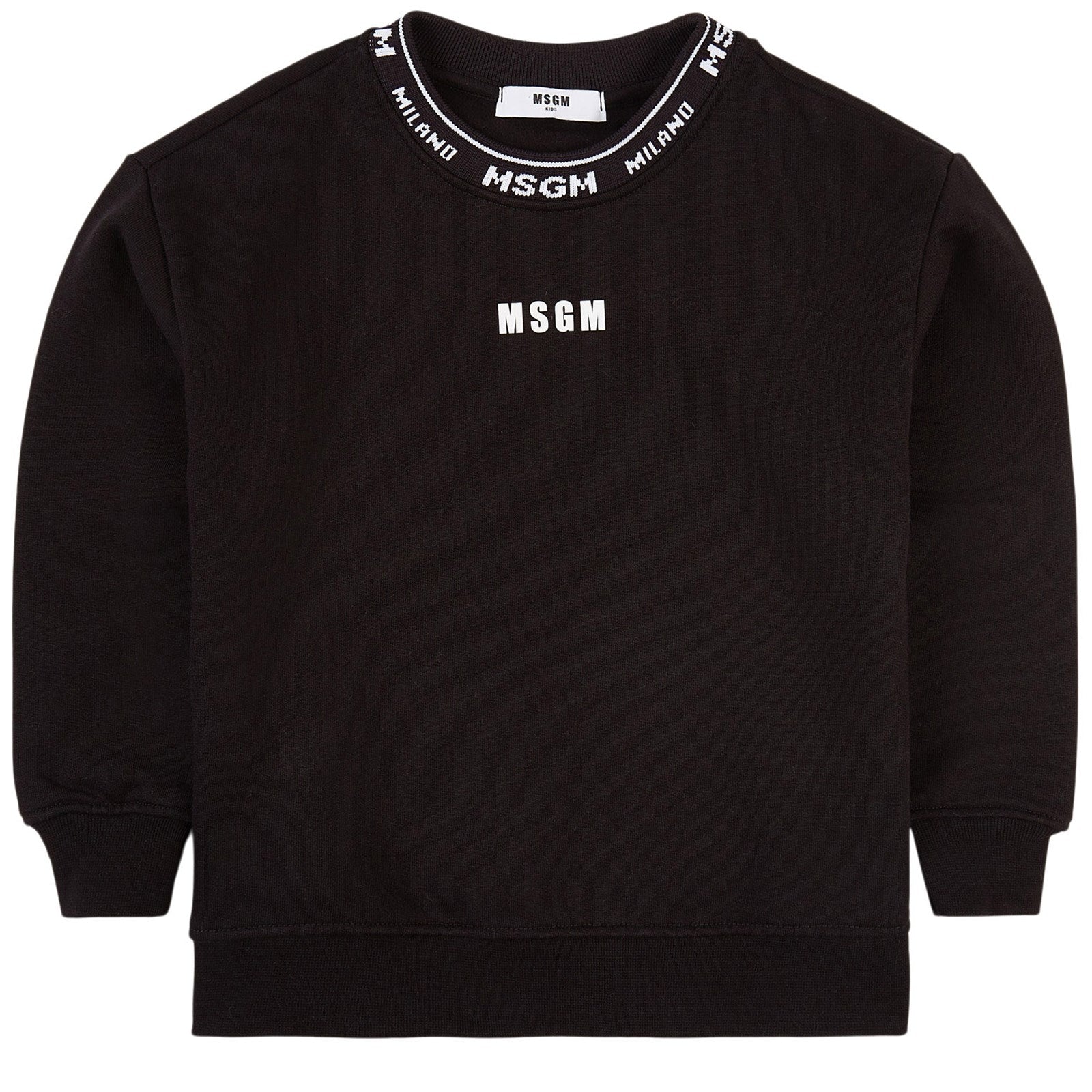 Boys & Girls Black Cotton Sweatshirt