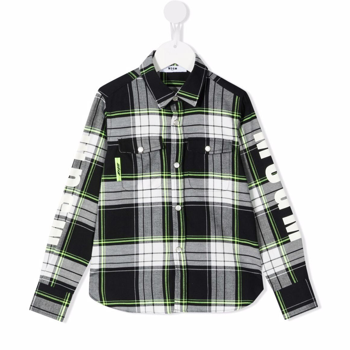 Boys Black Check Cotton Shirt