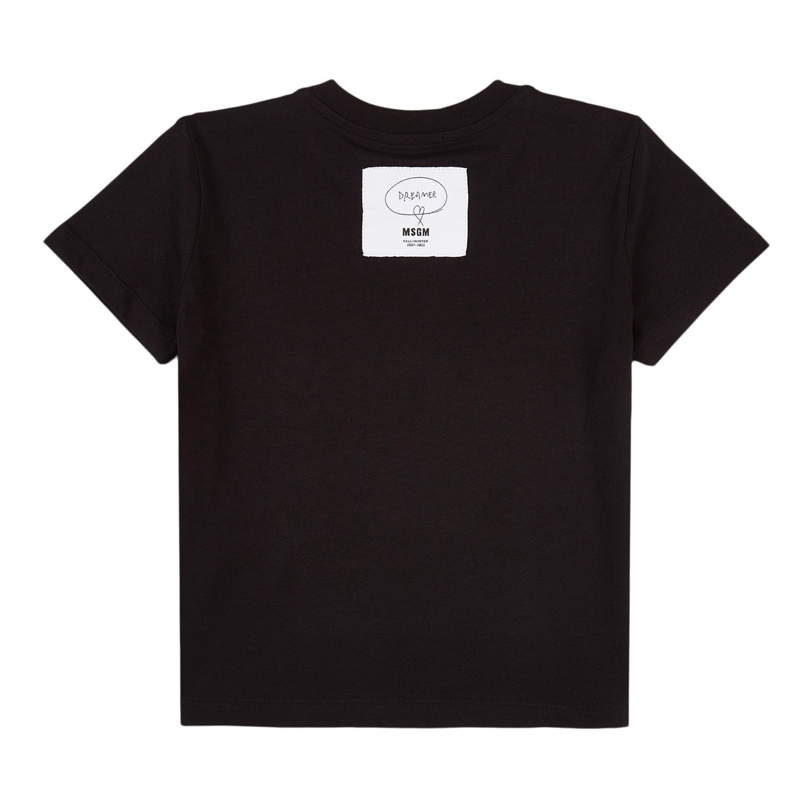 Boys Black Logo Cotton T-Shirt