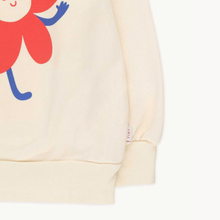 Boys & Girls White Printed Cotton Sweatshirt