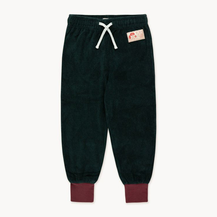 Boys & Girls Dark Green Cotton Trousers